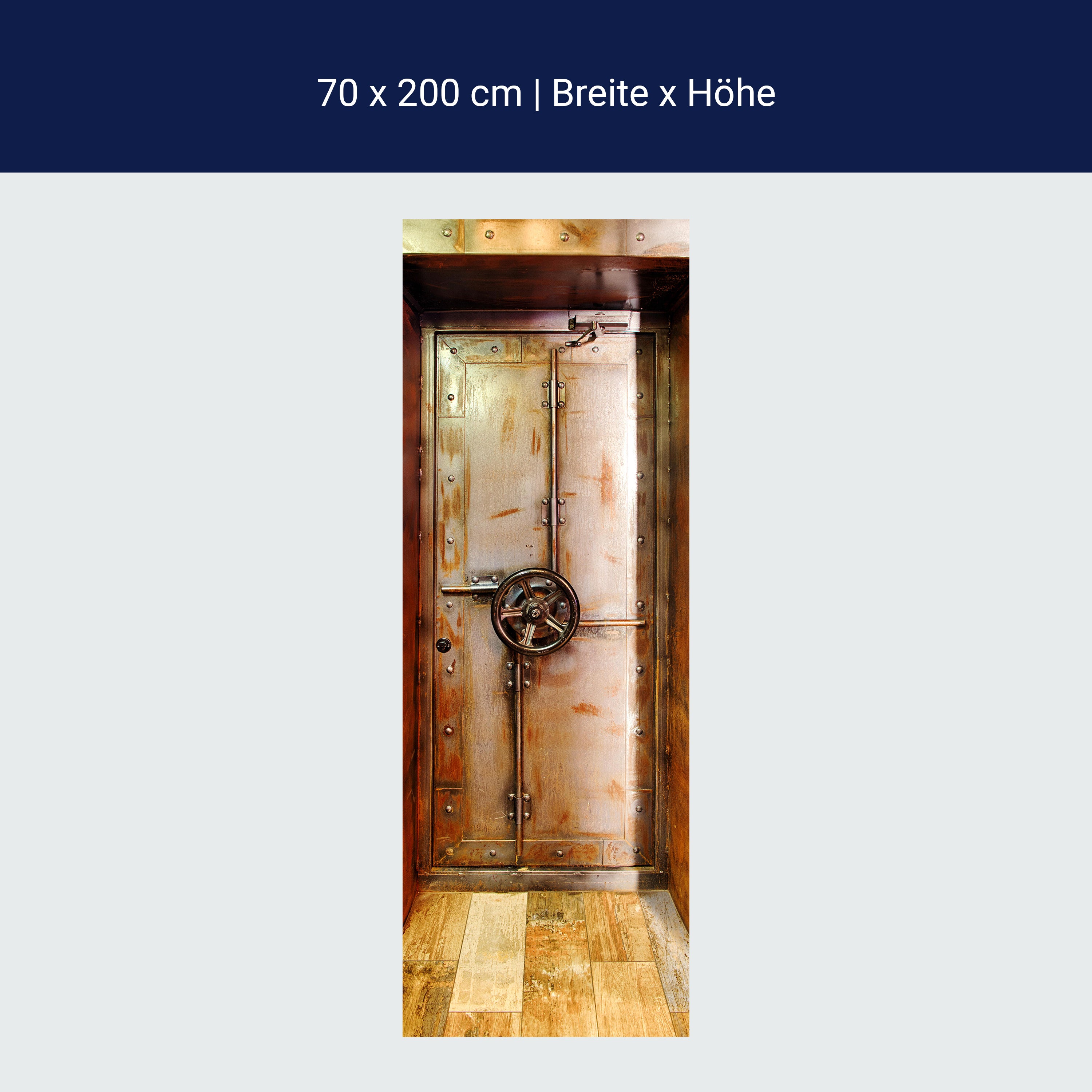 Türtapete rostige Metall Tür mit Dreh Rad, Tresor M1383 Türtapete rostige Metall Tür mit Dreh Rad, Tresor M1383