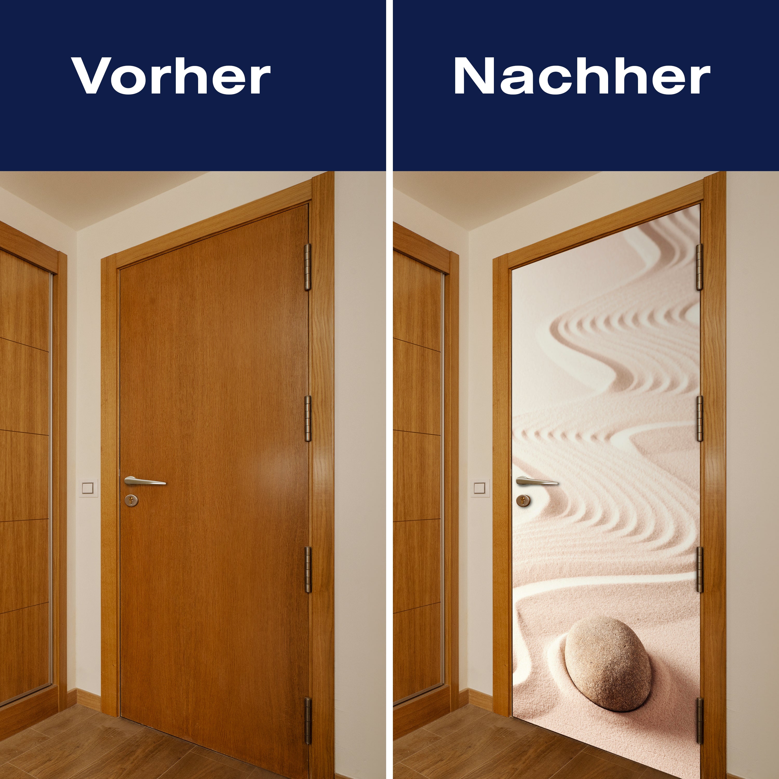 Türtapete Stein im Sand, Muster, Spur, Wellness M1386 - Bild 10 Türtapete Stein im Sand, Muster, Spur, Wellness M1386 - Bild 10