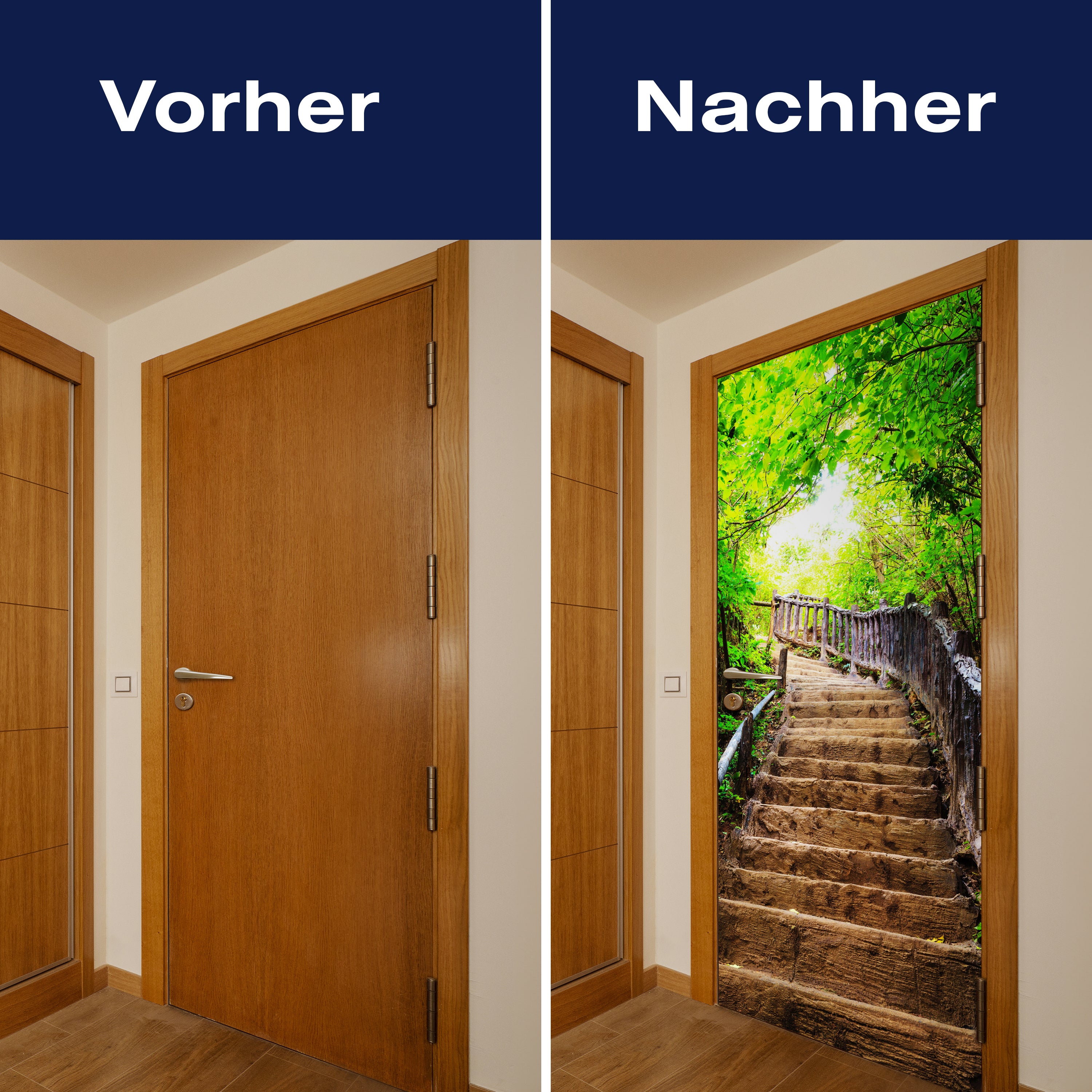 Türtapete Treppe im Wald, Steintreppe, Holz, Bäume M1387 - Bild 10 Türtapete Treppe im Wald, Steintreppe, Holz, Bäume M1387 - Bild 10