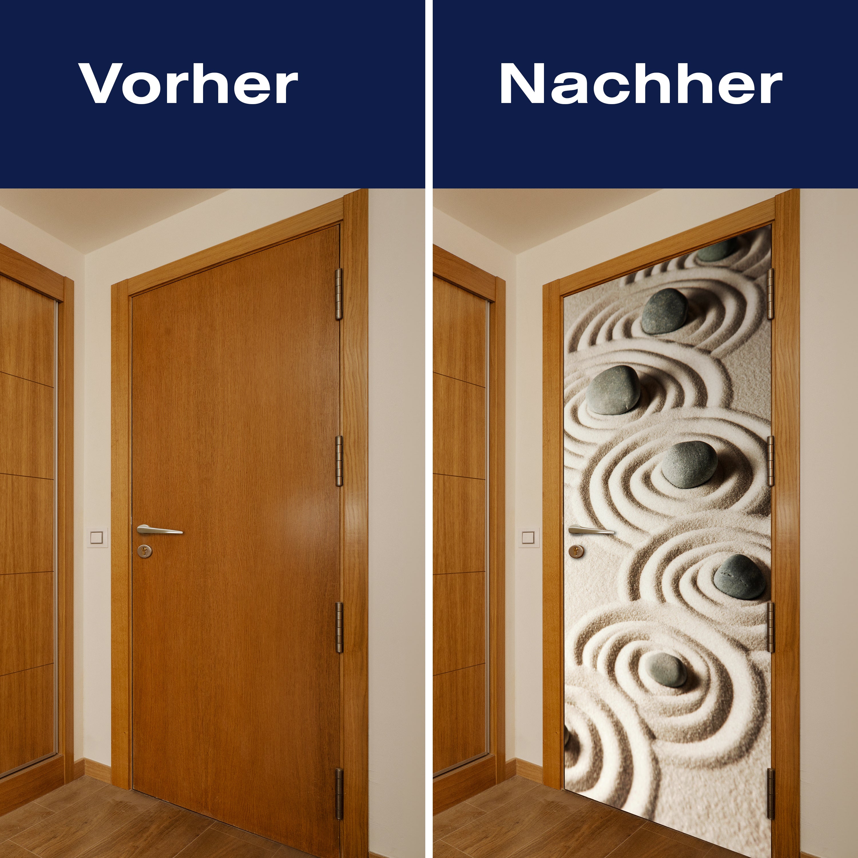 Türtapete Steine im Sand, Muster, Ringe, Formen M1388 - Bild 10 Türtapete Steine im Sand, Muster, Ringe, Formen M1388 - Bild 10