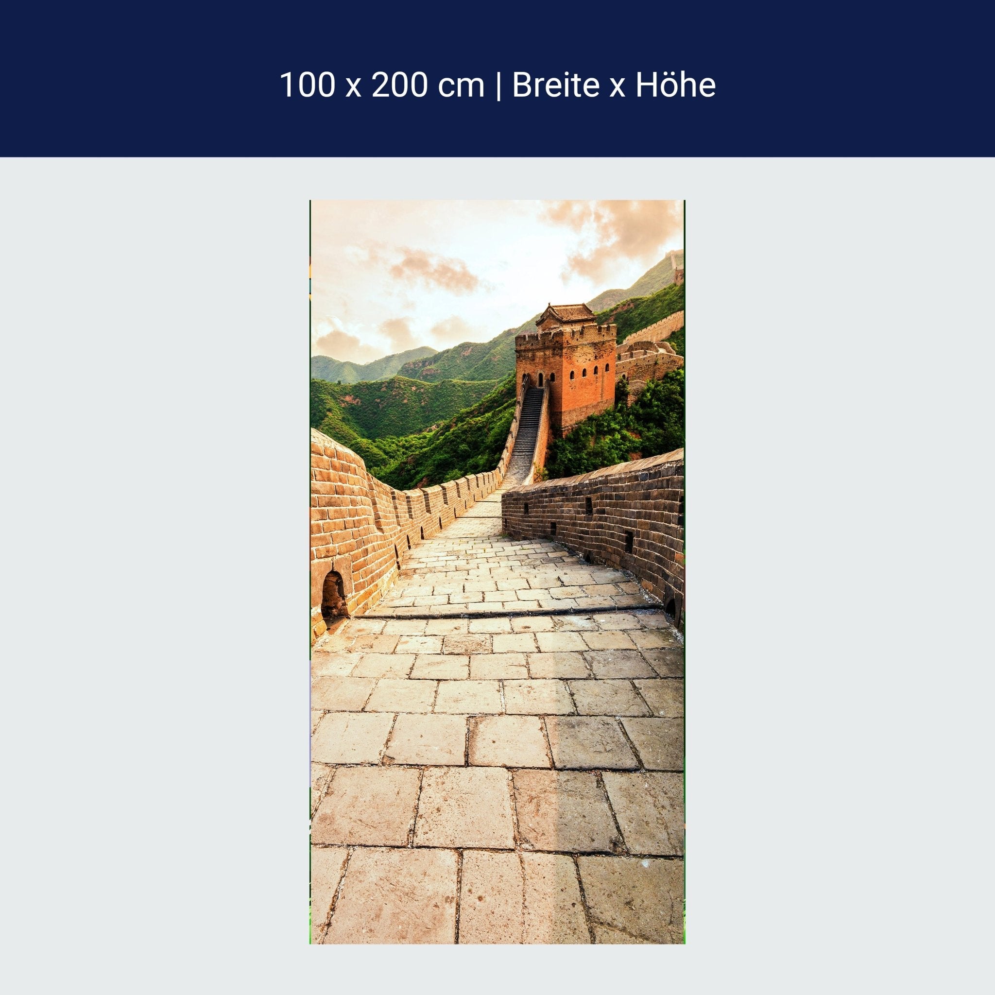 Türtapete Chinesische Mauer, Berge, Steine, China M1389 Türtapete Chinesische Mauer, Berge, Steine, China M1389