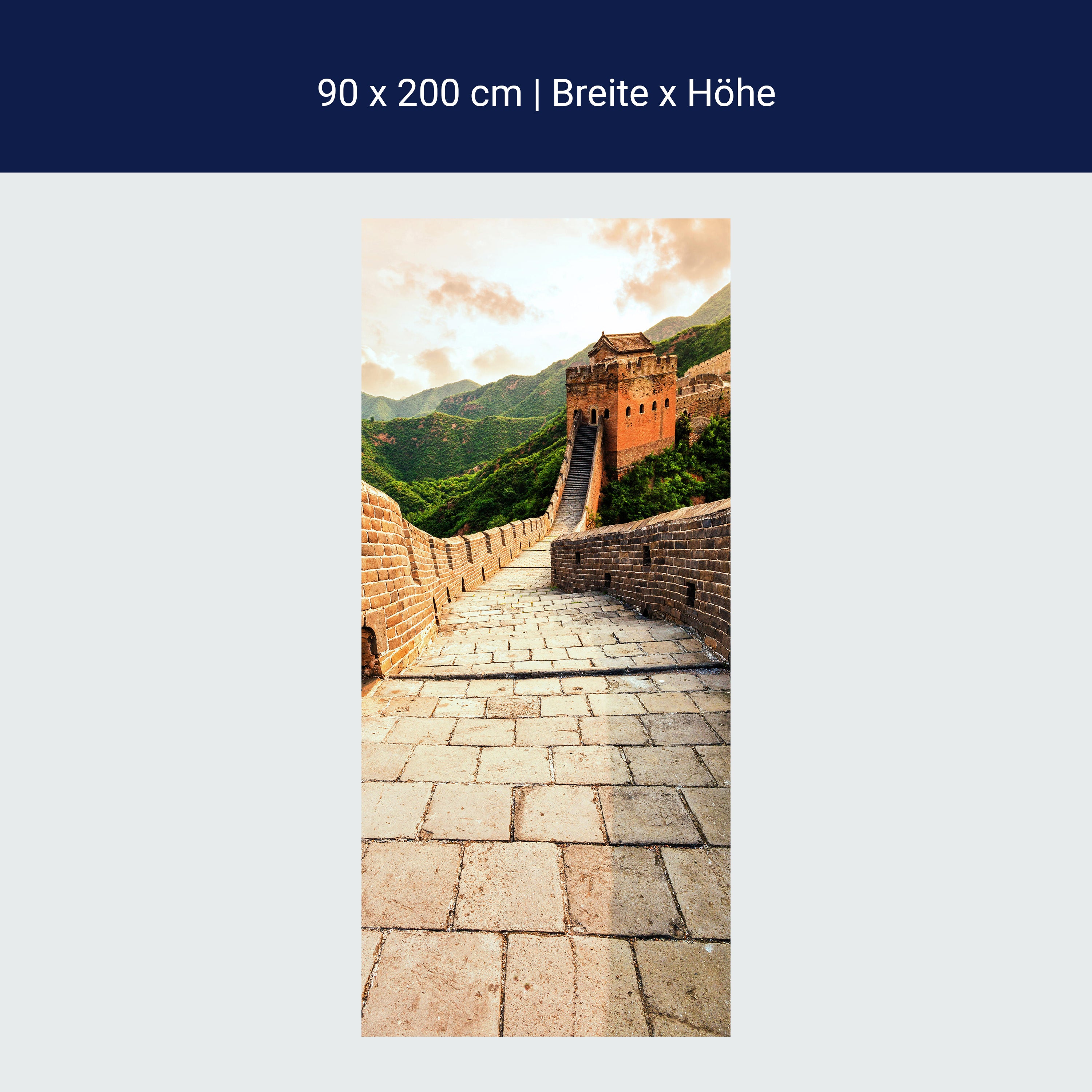 Türtapete Chinesische Mauer, Berge, Steine, China M1389 Türtapete Chinesische Mauer, Berge, Steine, China M1389