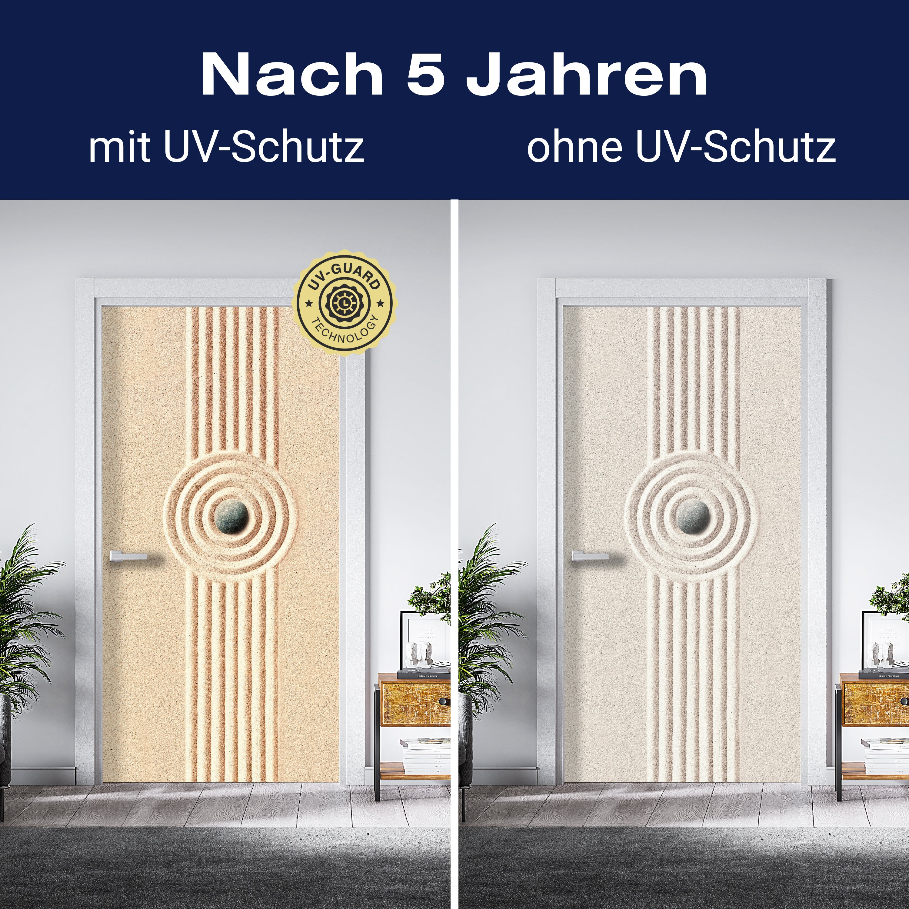 Türtapete Stein im Sand, Formen, Ringe, Linien M1391 - Bild 4 Türtapete Stein im Sand, Formen, Ringe, Linien M1391 - Bild 4