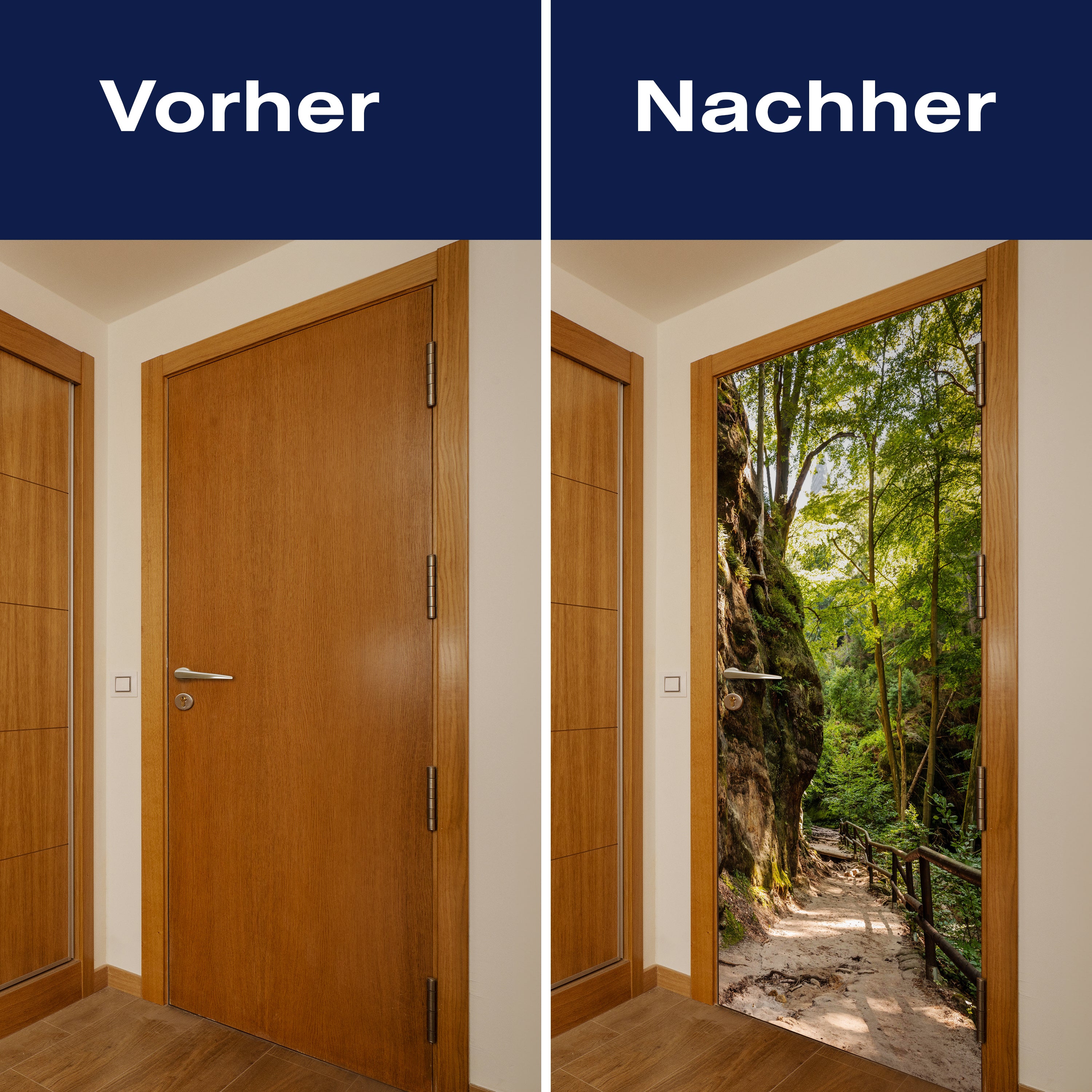 Türtapete Wanderweg im Wald, Felsen, Bäume, Natur M1393 - Bild 10 Türtapete Wanderweg im Wald, Felsen, Bäume, Natur M1393 - Bild 10