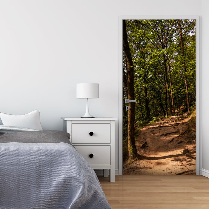 Türtapete Wanderweg im Wald, Wurzeln, Bäume, Natur M1394 - Bild 1 Türtapete Wanderweg im Wald, Wurzeln, Bäume, Natur M1394 - Bild 1