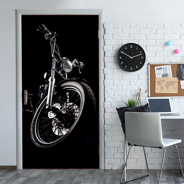 Türtapete Schwarzes Motorrad, Chopper, Fotografie M1397 - Bild 1 Türtapete Schwarzes Motorrad, Chopper, Fotografie M1397 - Bild 1