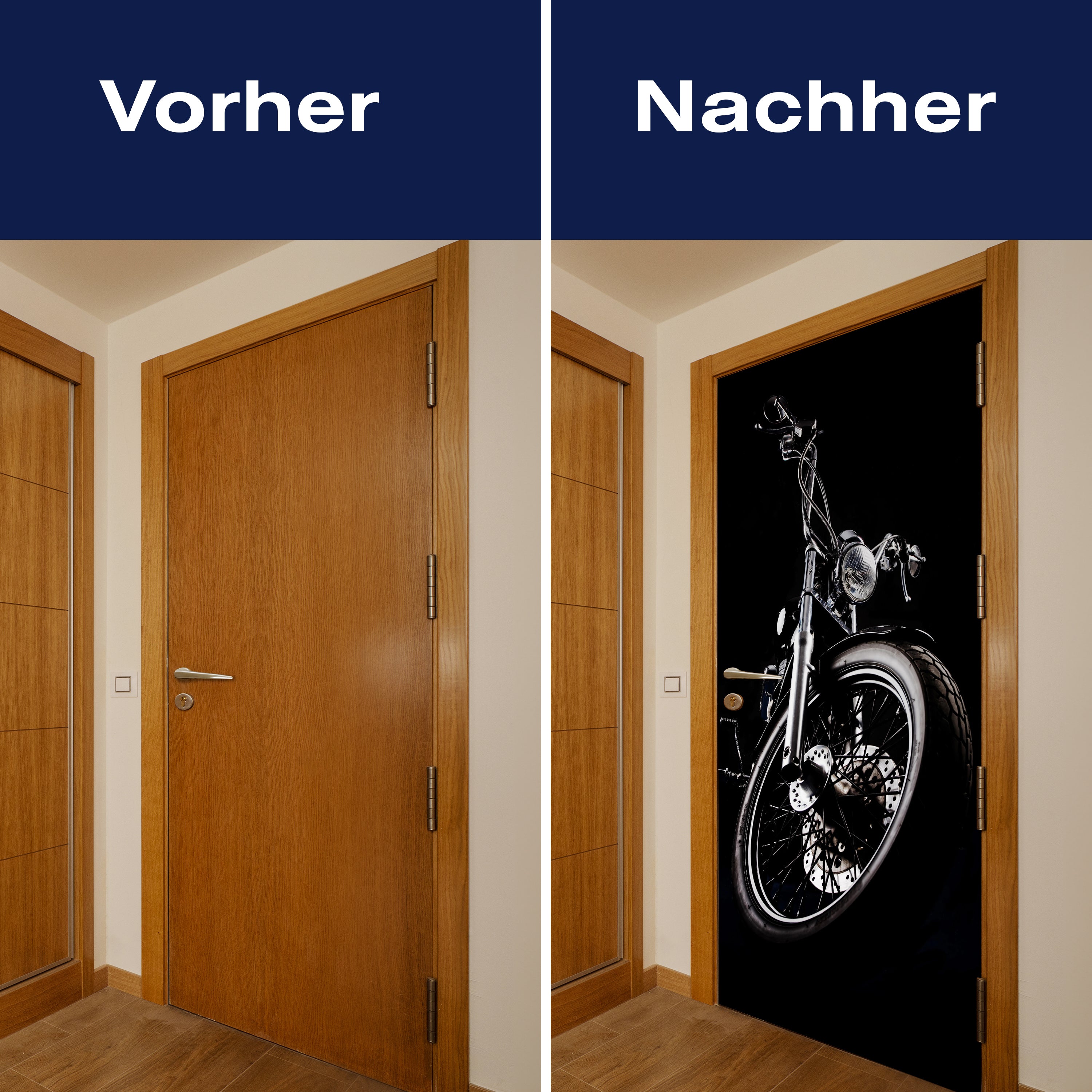 Türtapete Schwarzes Motorrad, Chopper, Fotografie M1397 - Bild 10 Türtapete Schwarzes Motorrad, Chopper, Fotografie M1397 - Bild 10