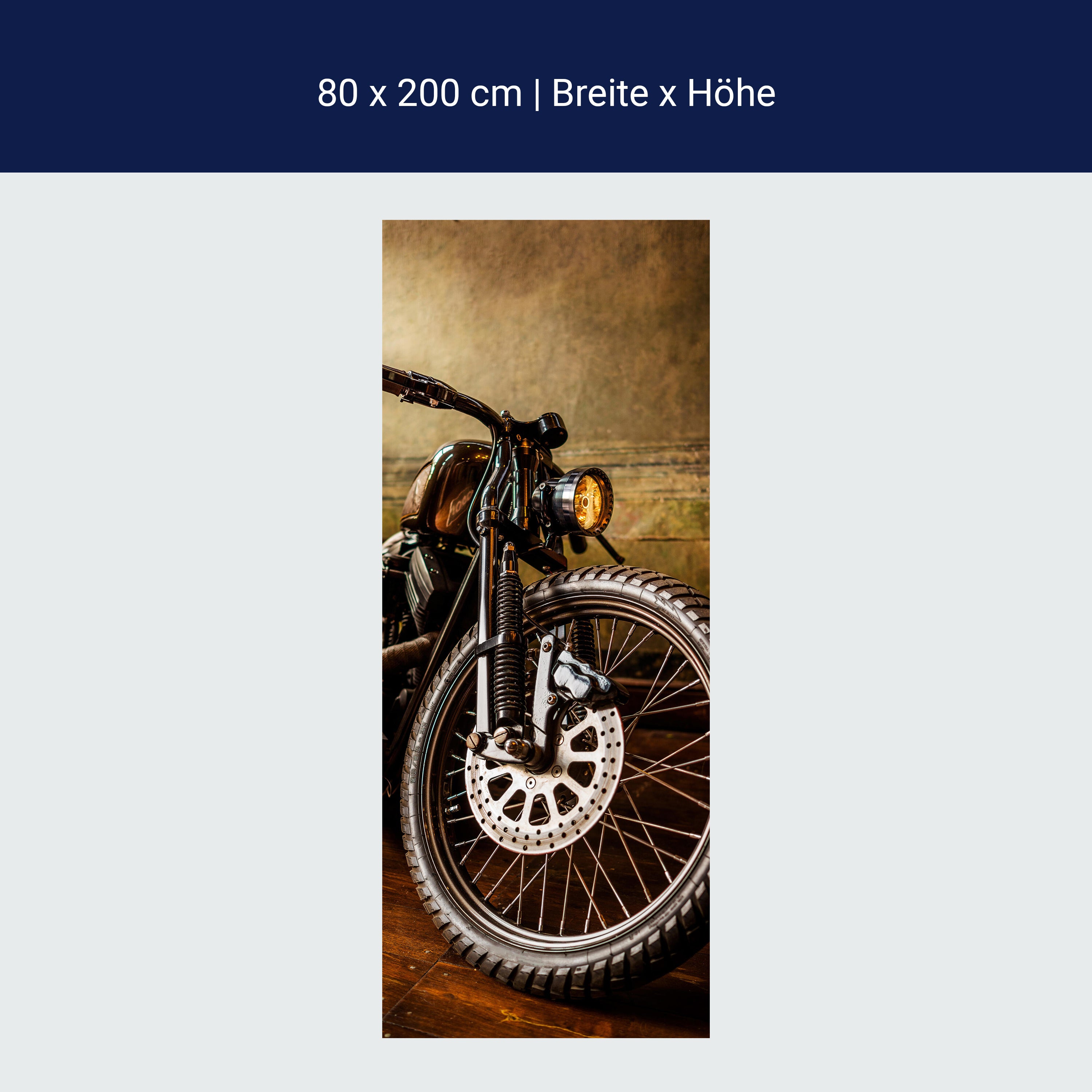 Türtapete Vintage Motorrad, Reifen, Scheinwerfer M1403 Türtapete Vintage Motorrad, Reifen, Scheinwerfer M1403