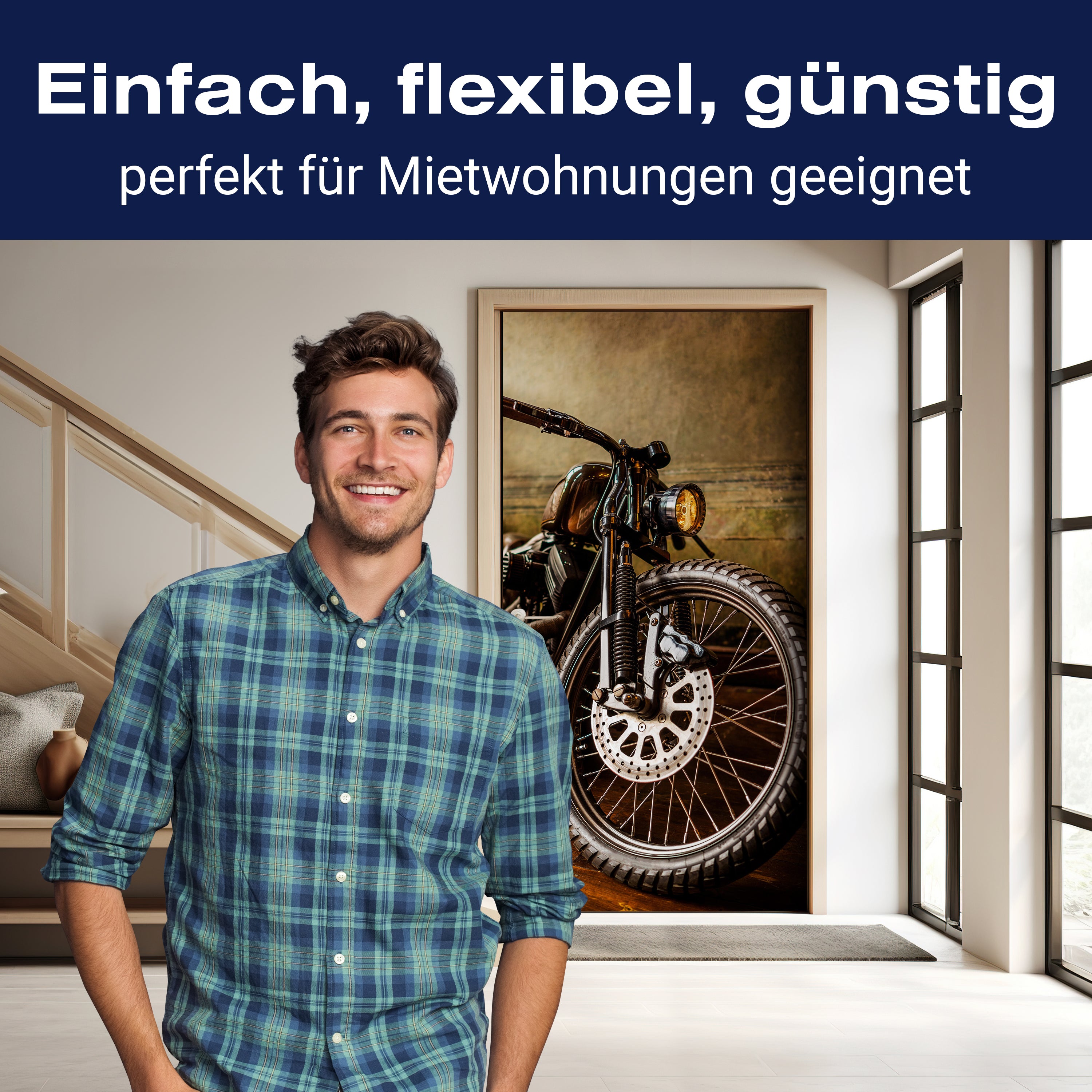 Türtapete Vintage Motorrad, Reifen, Scheinwerfer M1403 - Bild 3 Türtapete Vintage Motorrad, Reifen, Scheinwerfer M1403 - Bild 3