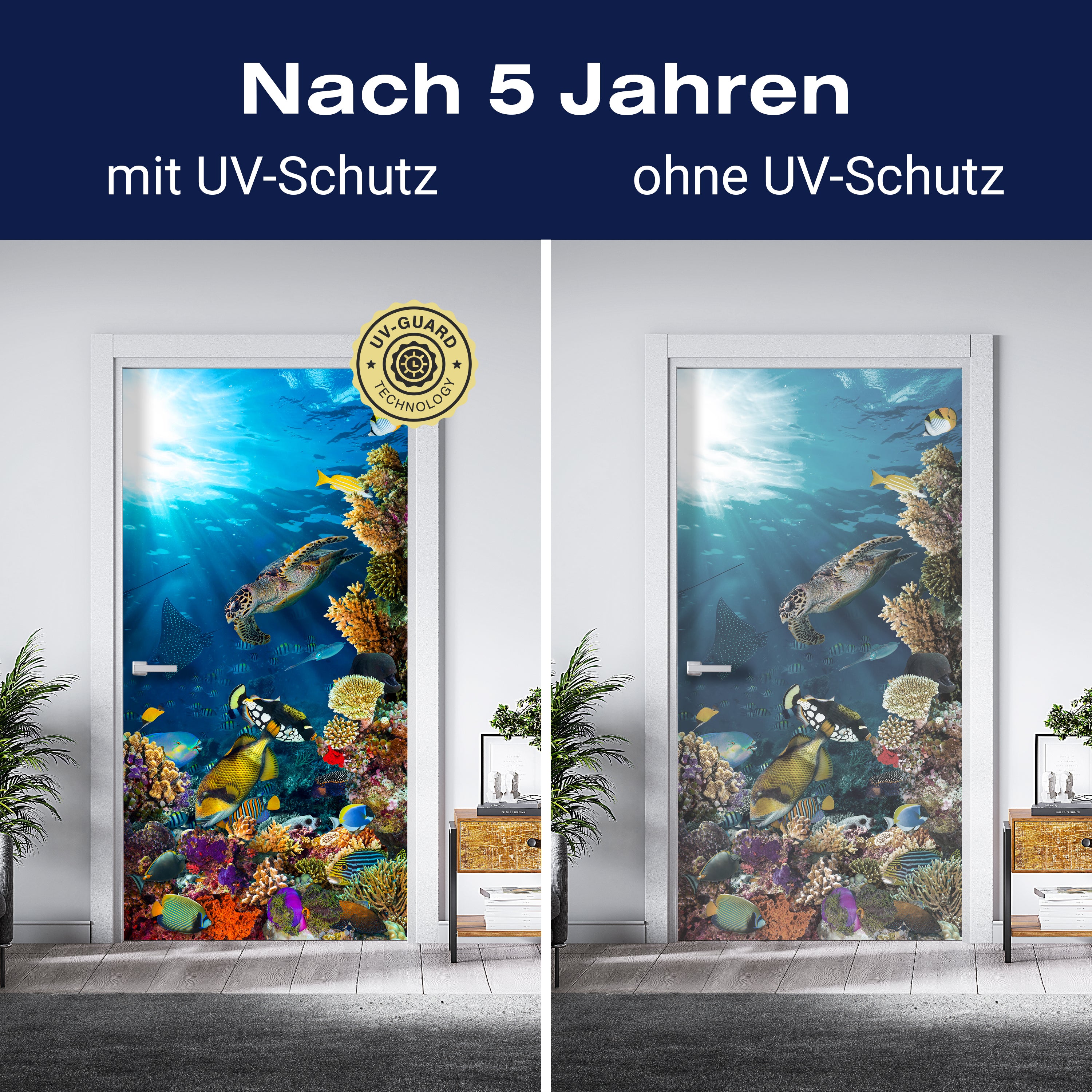 Türtapete Unterwasser Meer Korallen Fische M1406 - Bild 4 Türtapete Unterwasser Meer Korallen Fische M1406 - Bild 4