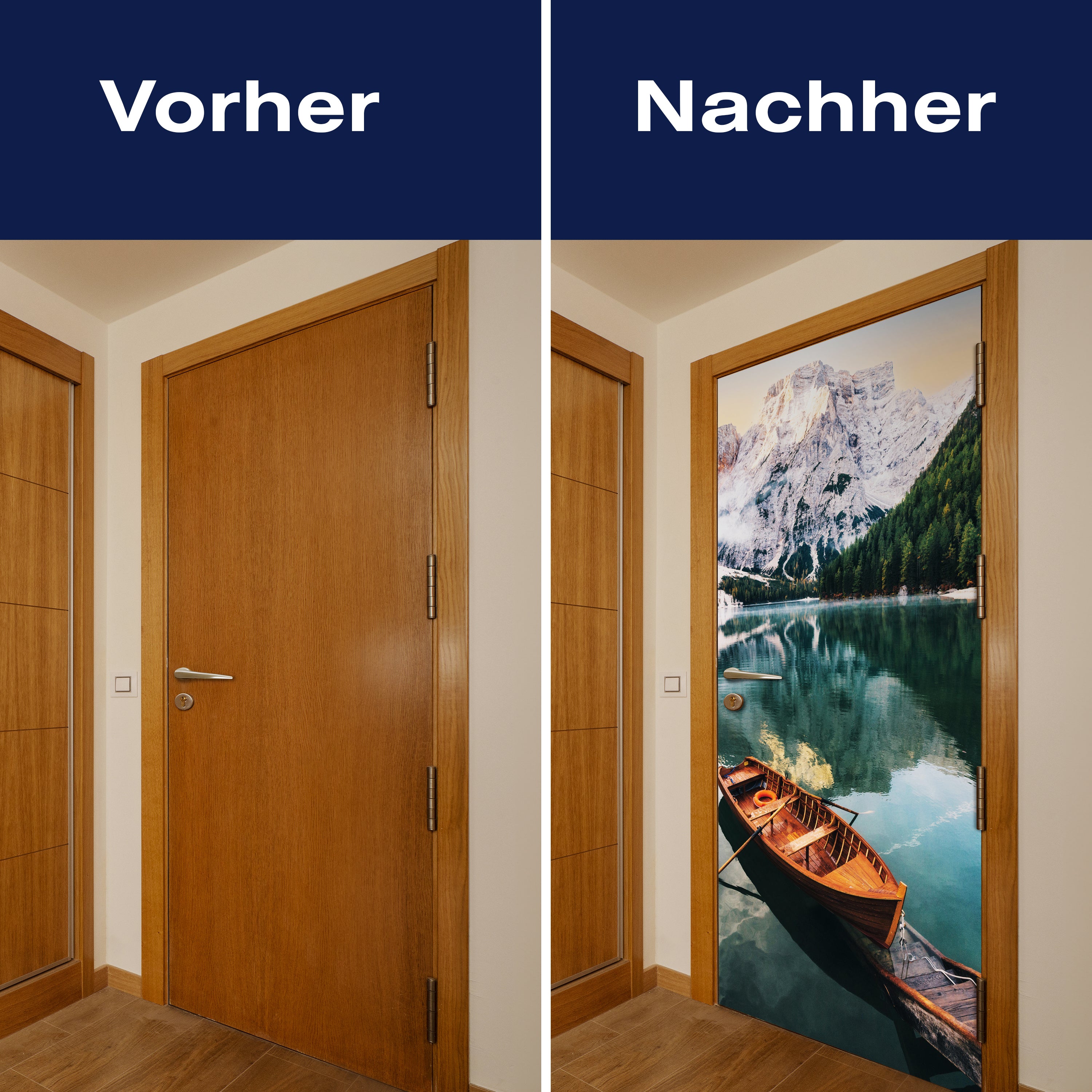 Türtapete Boot See Berge Wald M1407 - Bild 10 Türtapete Boot See Berge Wald M1407 - Bild 10