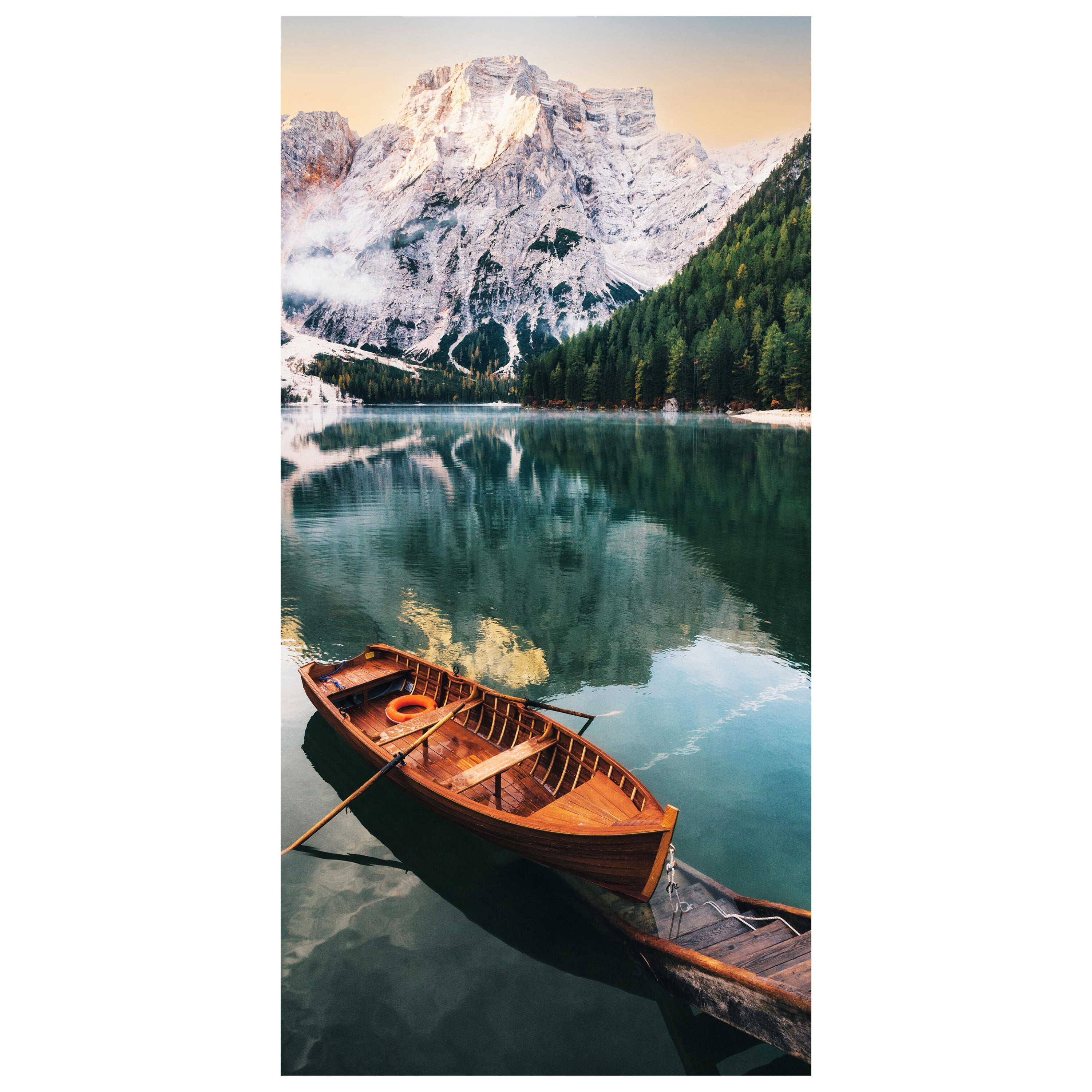 Türtapete Boot See Berge Wald M1407 - Bild 2 Türtapete Boot See Berge Wald M1407 - Bild 2