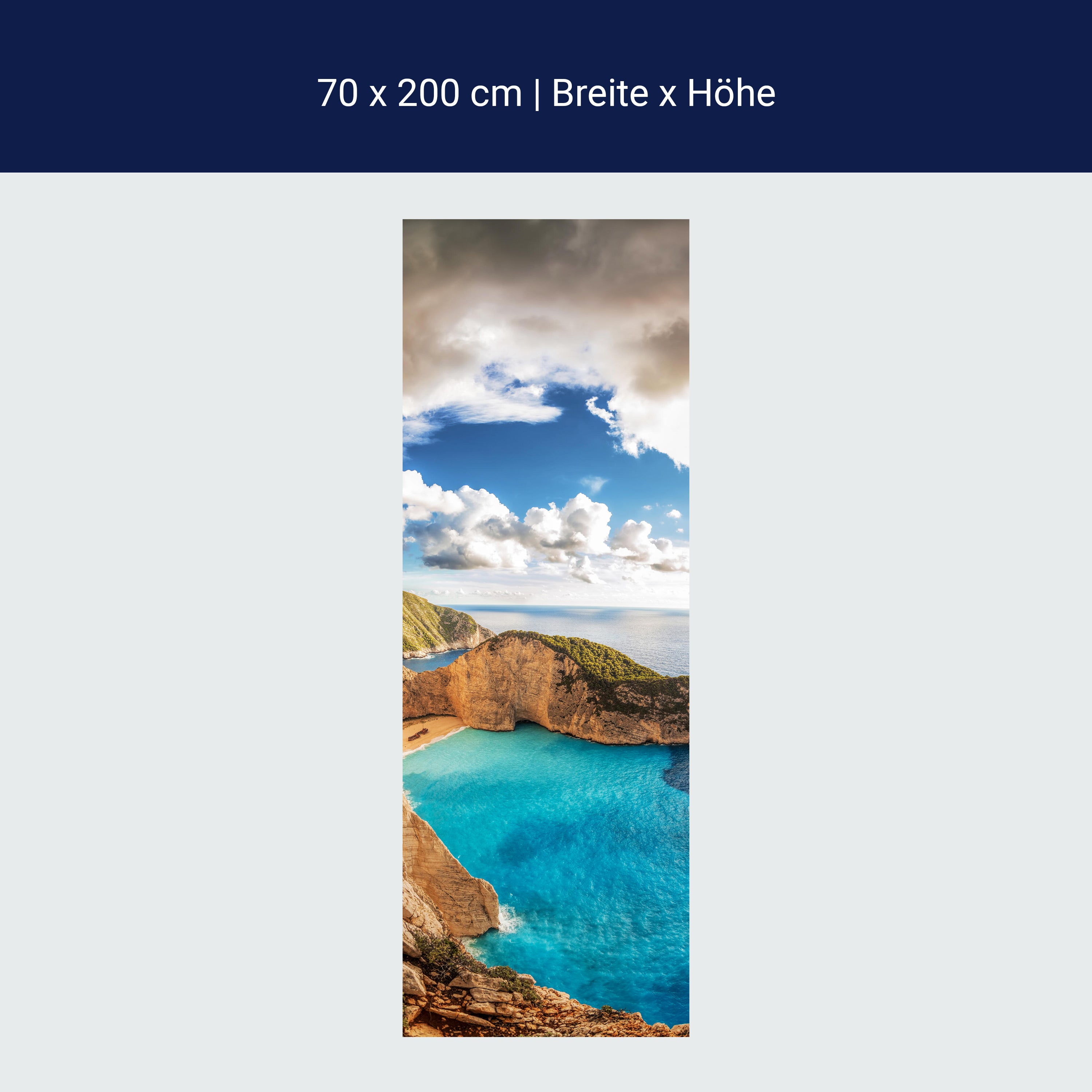 Türtapete Zakynthos Griechenland Bucht Meer M1408 Türtapete Zakynthos Griechenland Bucht Meer M1408