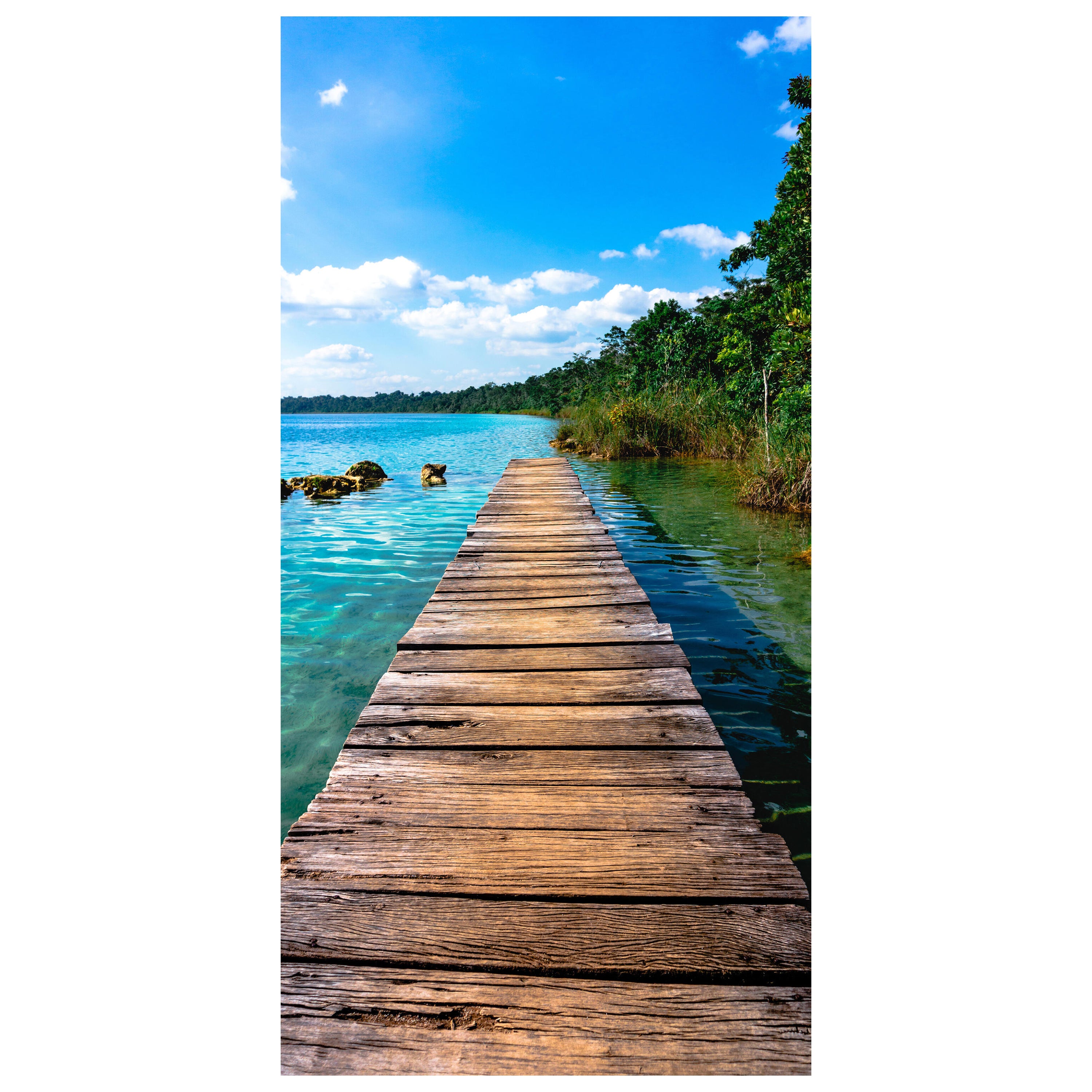 Türtapete Steg Wasser Wald Steine Holz M1411 - Bild 2 Türtapete Steg Wasser Wald Steine Holz M1411 - Bild 2