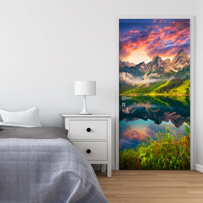 Türtapete Berge, Landschaft, Vorderer Gosausee M1417 - Bild 1 Türtapete Berge, Landschaft, Vorderer Gosausee M1417 - Bild 1