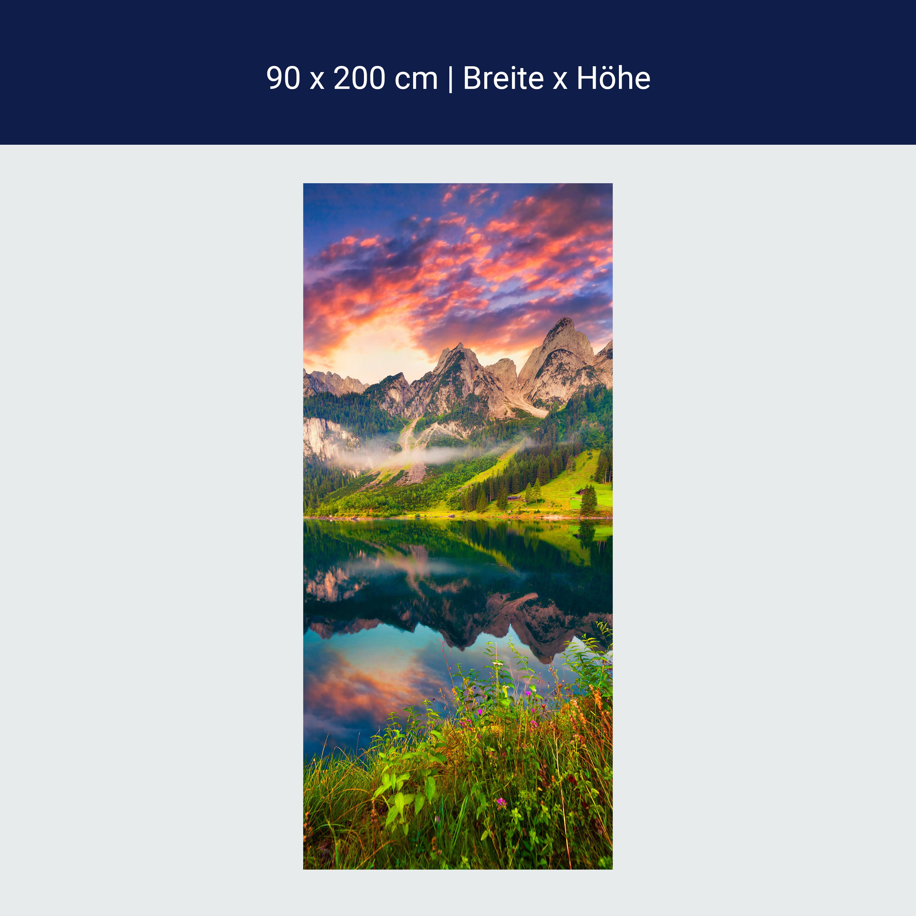 Türtapete Berge, Landschaft, Vorderer Gosausee M1417 Türtapete Berge, Landschaft, Vorderer Gosausee M1417