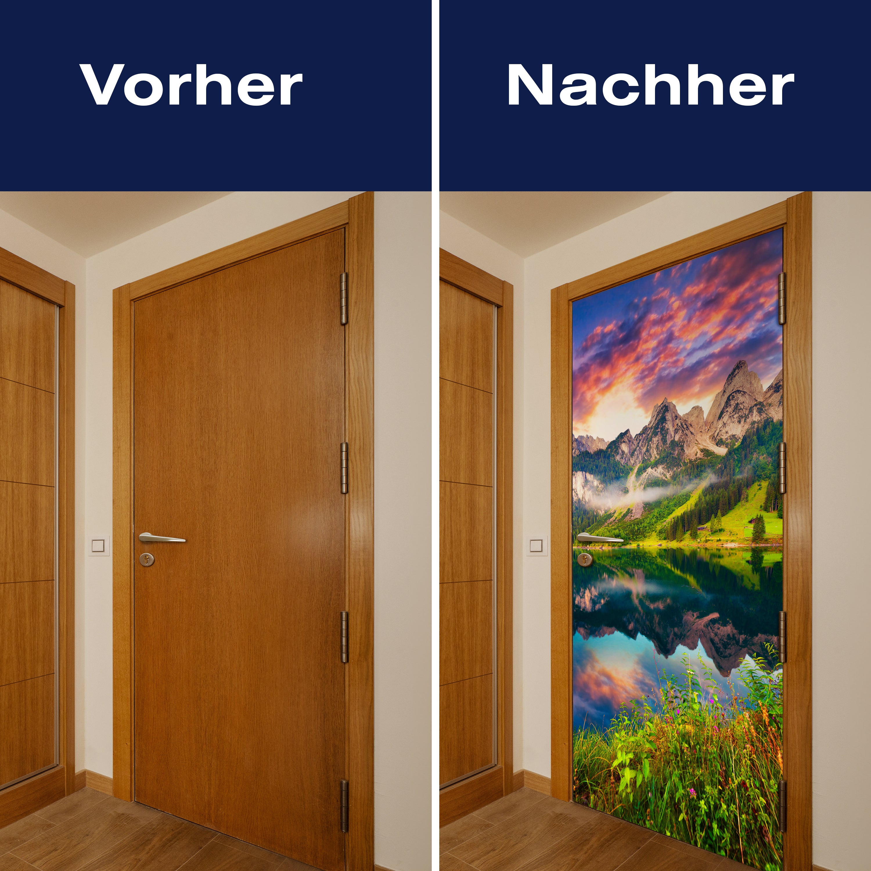 Türtapete Berge, Landschaft, Vorderer Gosausee M1417 - Bild 10 Türtapete Berge, Landschaft, Vorderer Gosausee M1417 - Bild 10