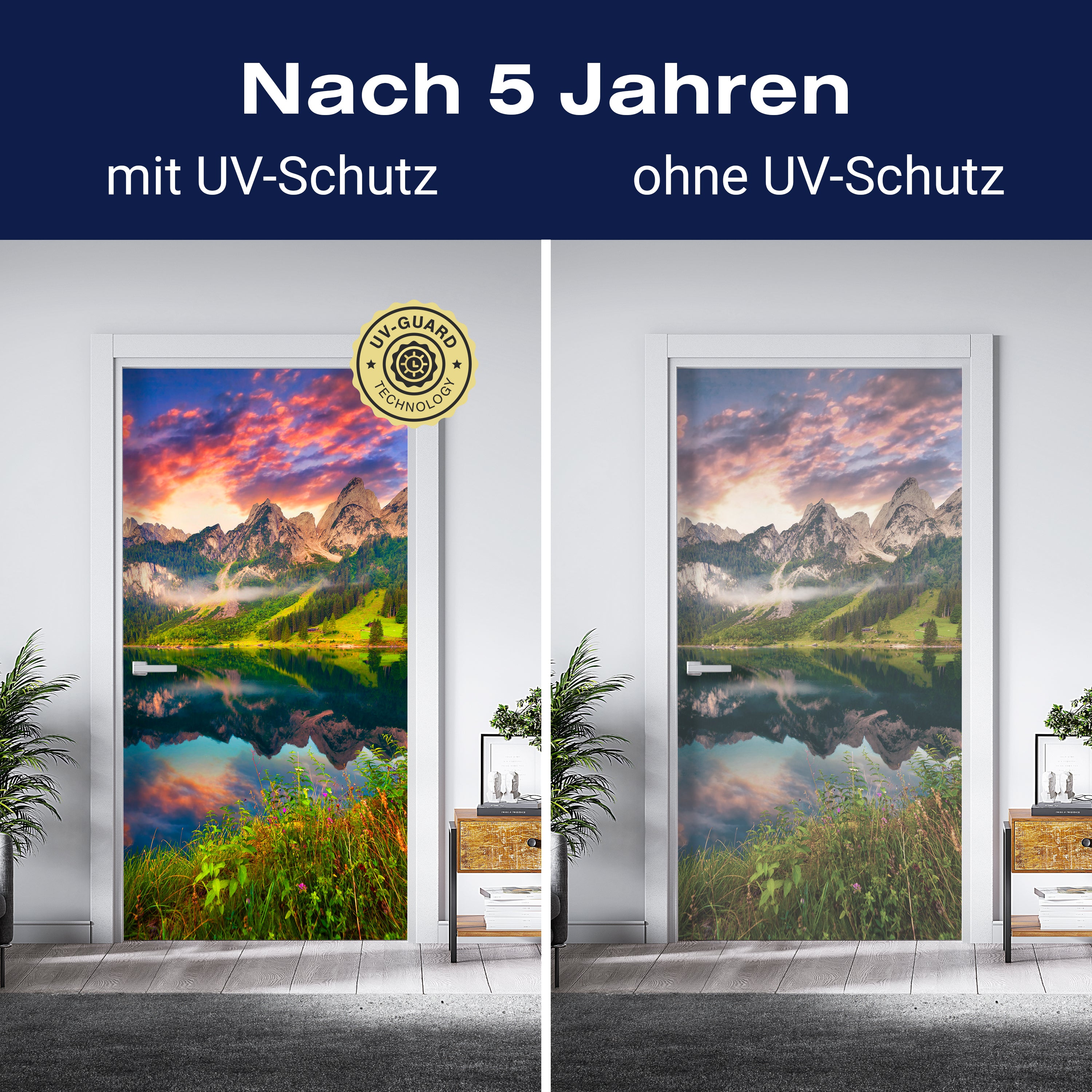 Türtapete Berge, Landschaft, Vorderer Gosausee M1417 - Bild 4 Türtapete Berge, Landschaft, Vorderer Gosausee M1417 - Bild 4