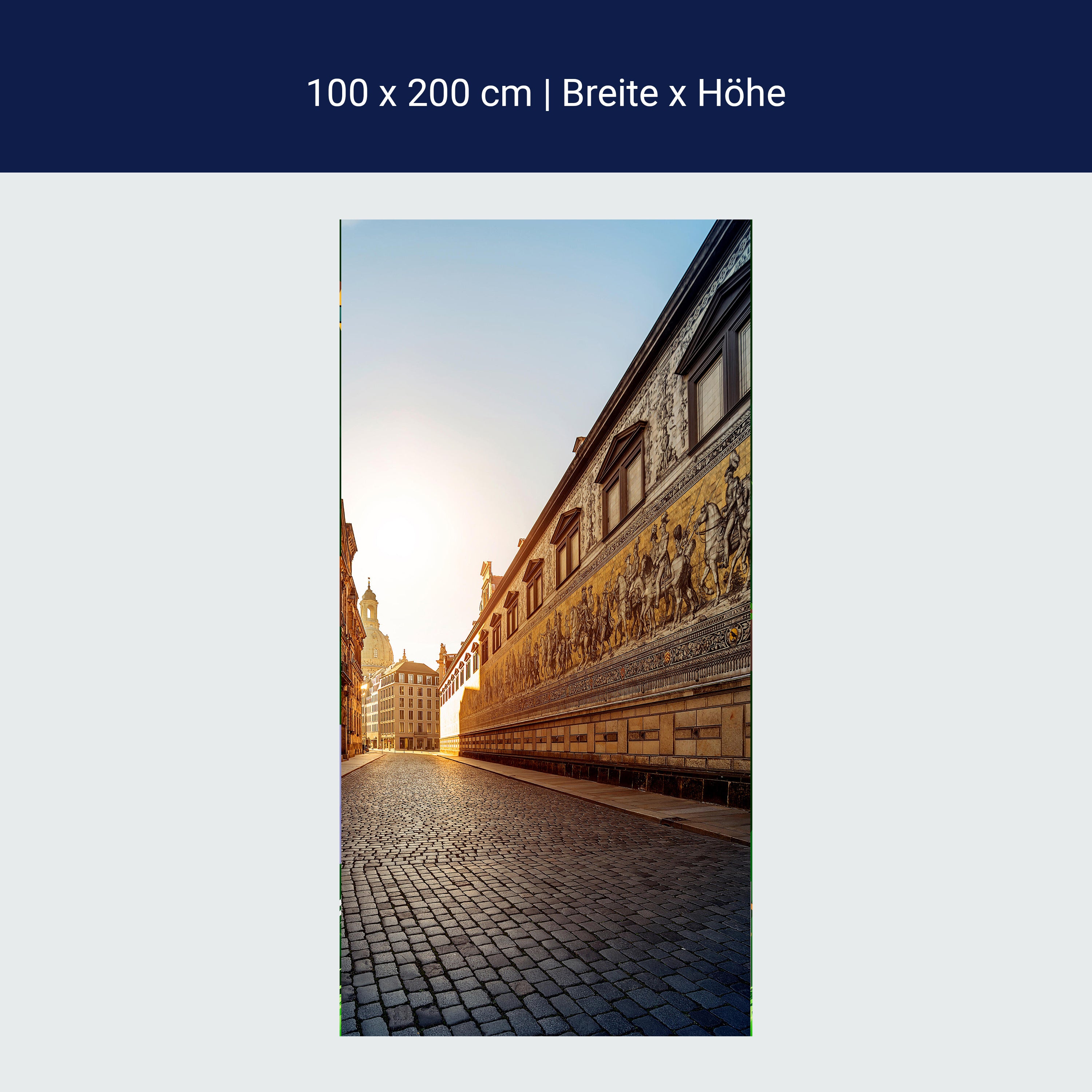 Türtapete Dresden, Fürstenzug, Stadt, Frauenkirche M1418 Türtapete Dresden, Fürstenzug, Stadt, Frauenkirche M1418