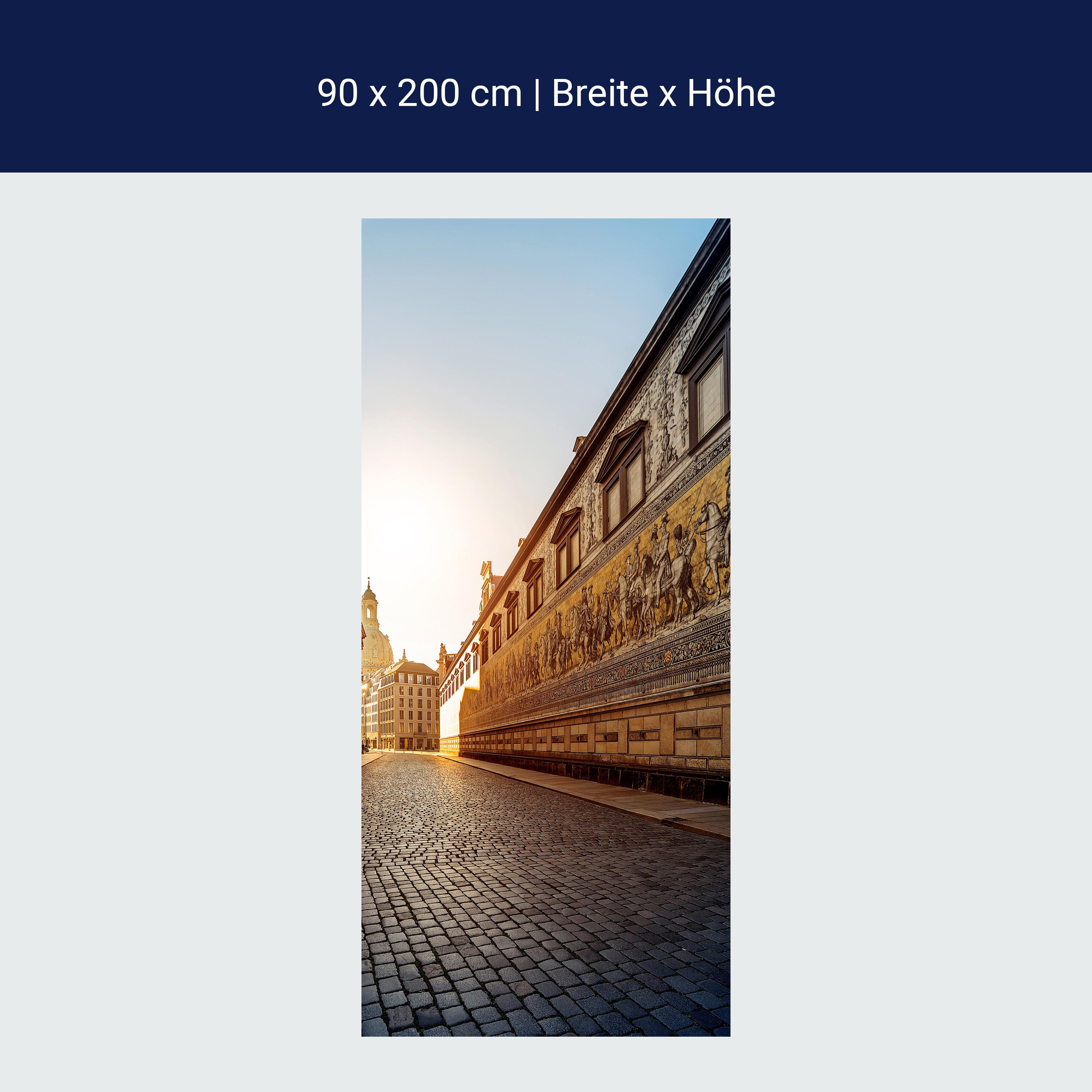 Türtapete Dresden, Fürstenzug, Stadt, Frauenkirche M1418 Türtapete Dresden, Fürstenzug, Stadt, Frauenkirche M1418