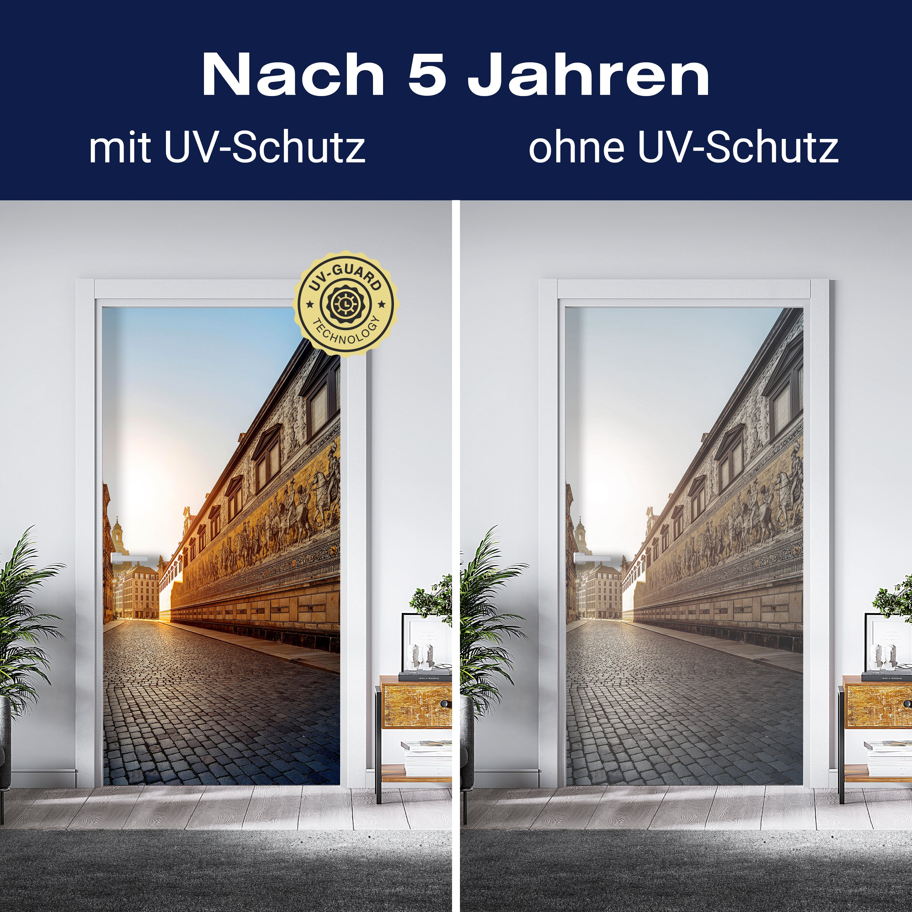 Türtapete Dresden, Fürstenzug, Stadt, Frauenkirche M1418 - Bild 4 Türtapete Dresden, Fürstenzug, Stadt, Frauenkirche M1418 - Bild 4