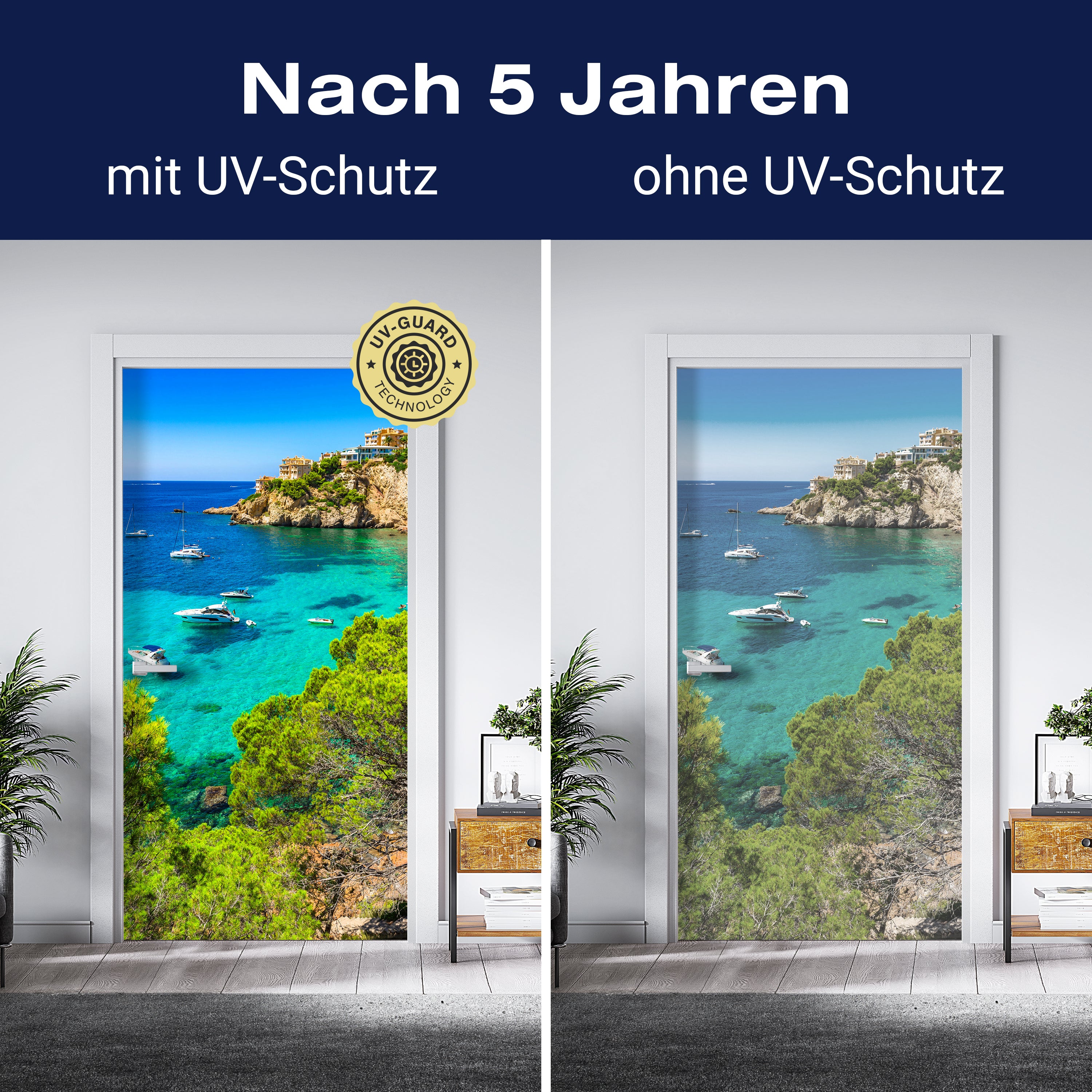 Türtapete Meer, Boote, Felsen, Mallorca M1423 - Bild 4 Türtapete Meer, Boote, Felsen, Mallorca M1423 - Bild 4