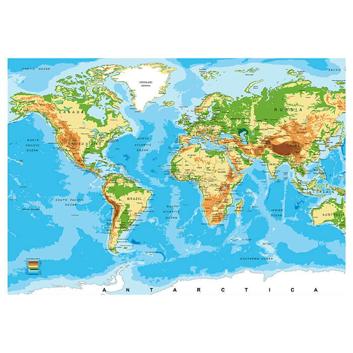 Fototapete Weltkarte M1424 - Bild 2 Fototapete Weltkarte M1424 - Bild 2