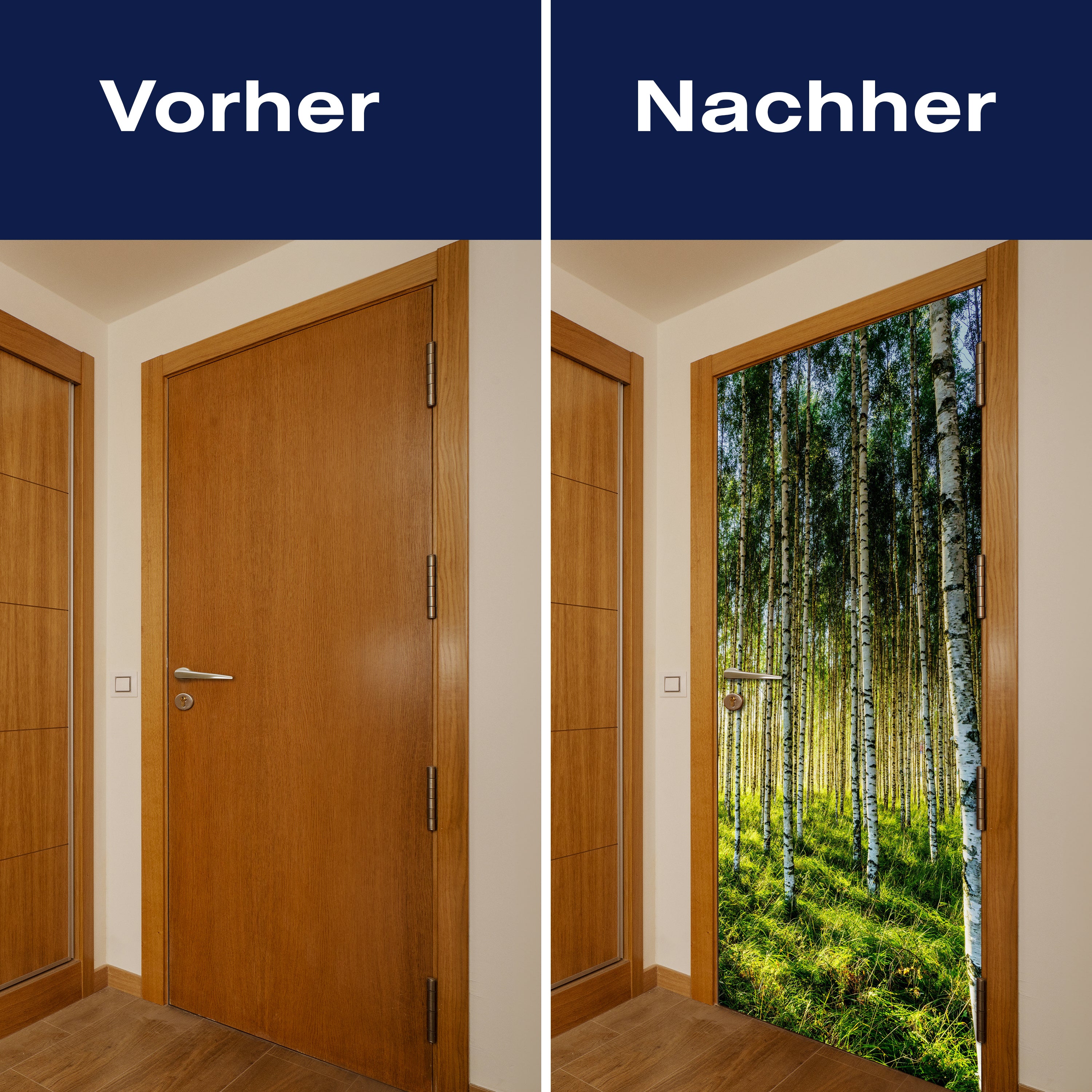 Türtapete Wald, Birken, Wiese, Bäume M1424 - Bild 10 Türtapete Wald, Birken, Wiese, Bäume M1424 - Bild 10