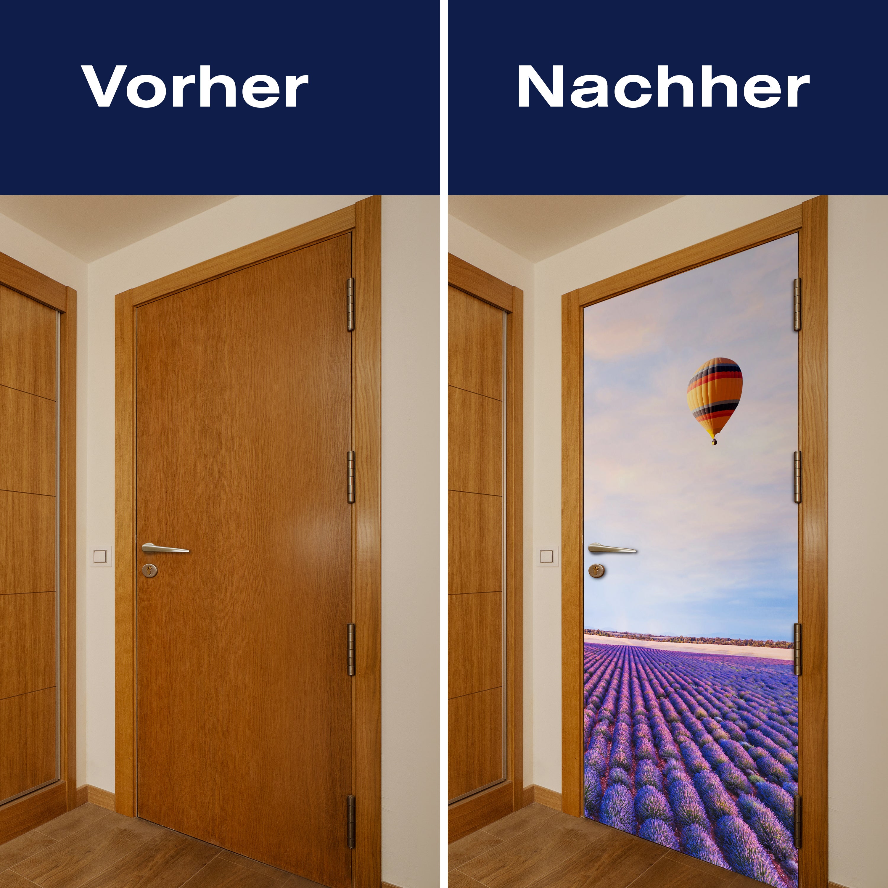 Türtapete Lavendel, Feld, Heißluftballon M1425 - Bild 10 Türtapete Lavendel, Feld, Heißluftballon M1425 - Bild 10