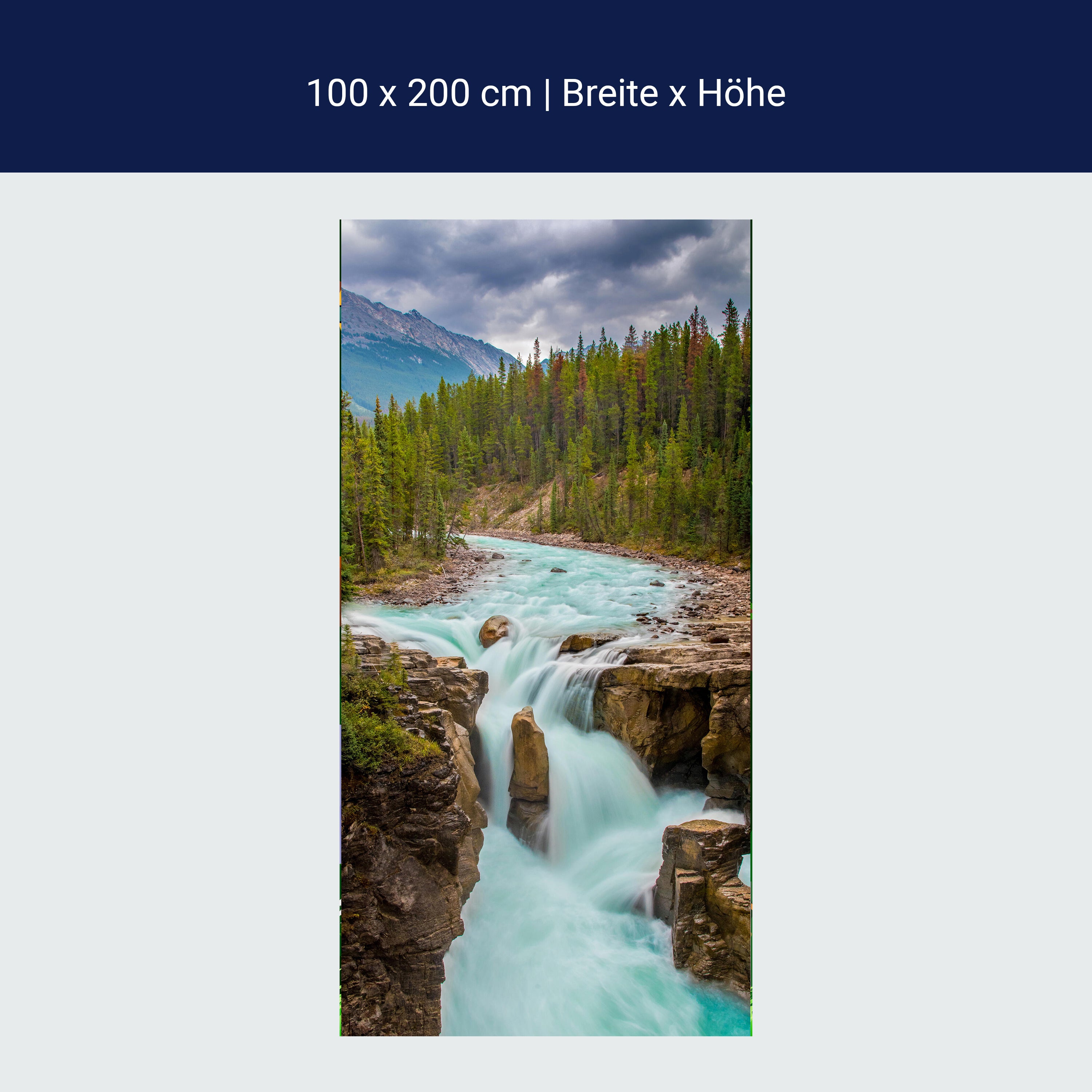 Türtapete Wasserfall, Fluss, Wald, Berge M1427 Türtapete Wasserfall, Fluss, Wald, Berge M1427