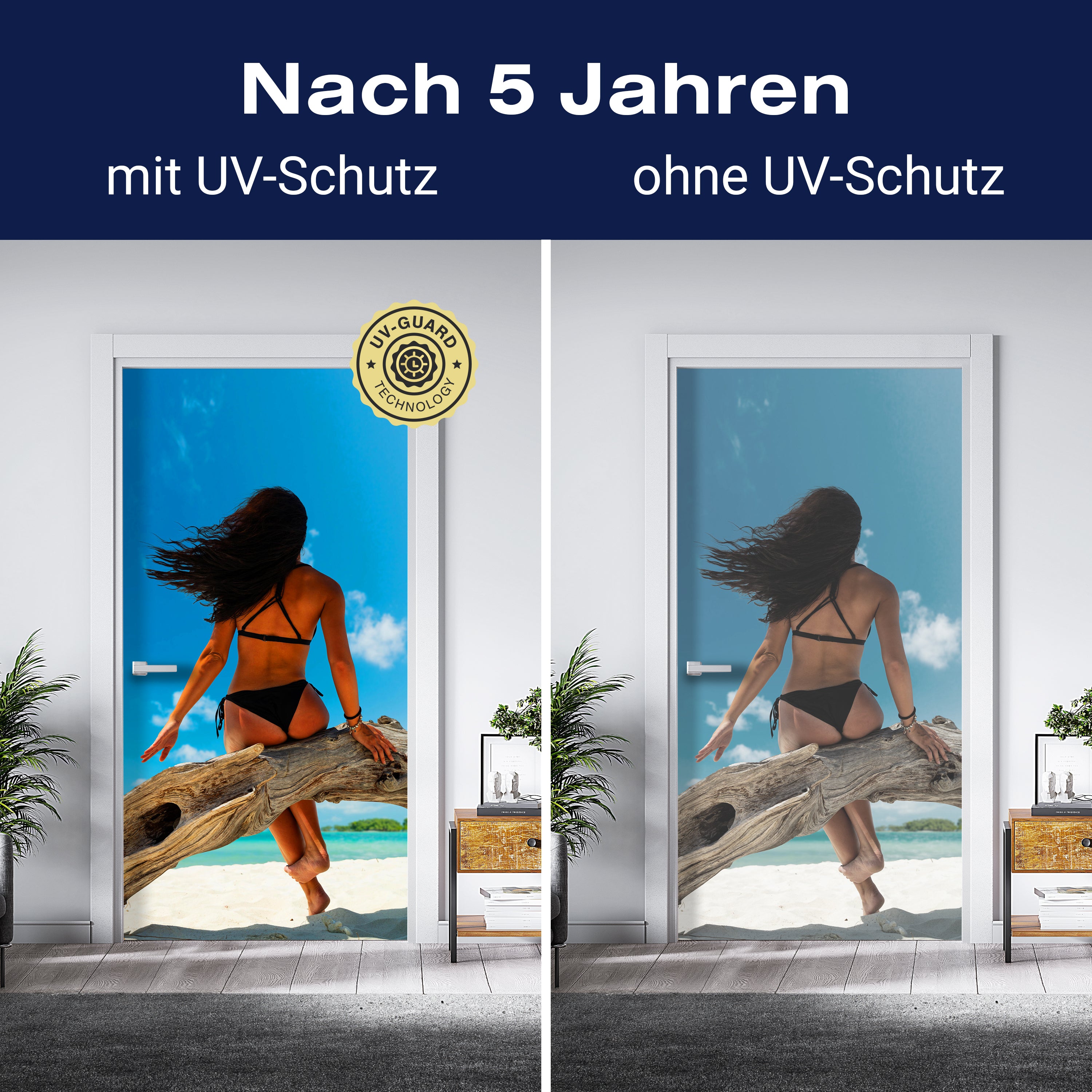 Türtapete Frau, Strand, Meer, Baum M1432 - Bild 4 Türtapete Frau, Strand, Meer, Baum M1432 - Bild 4