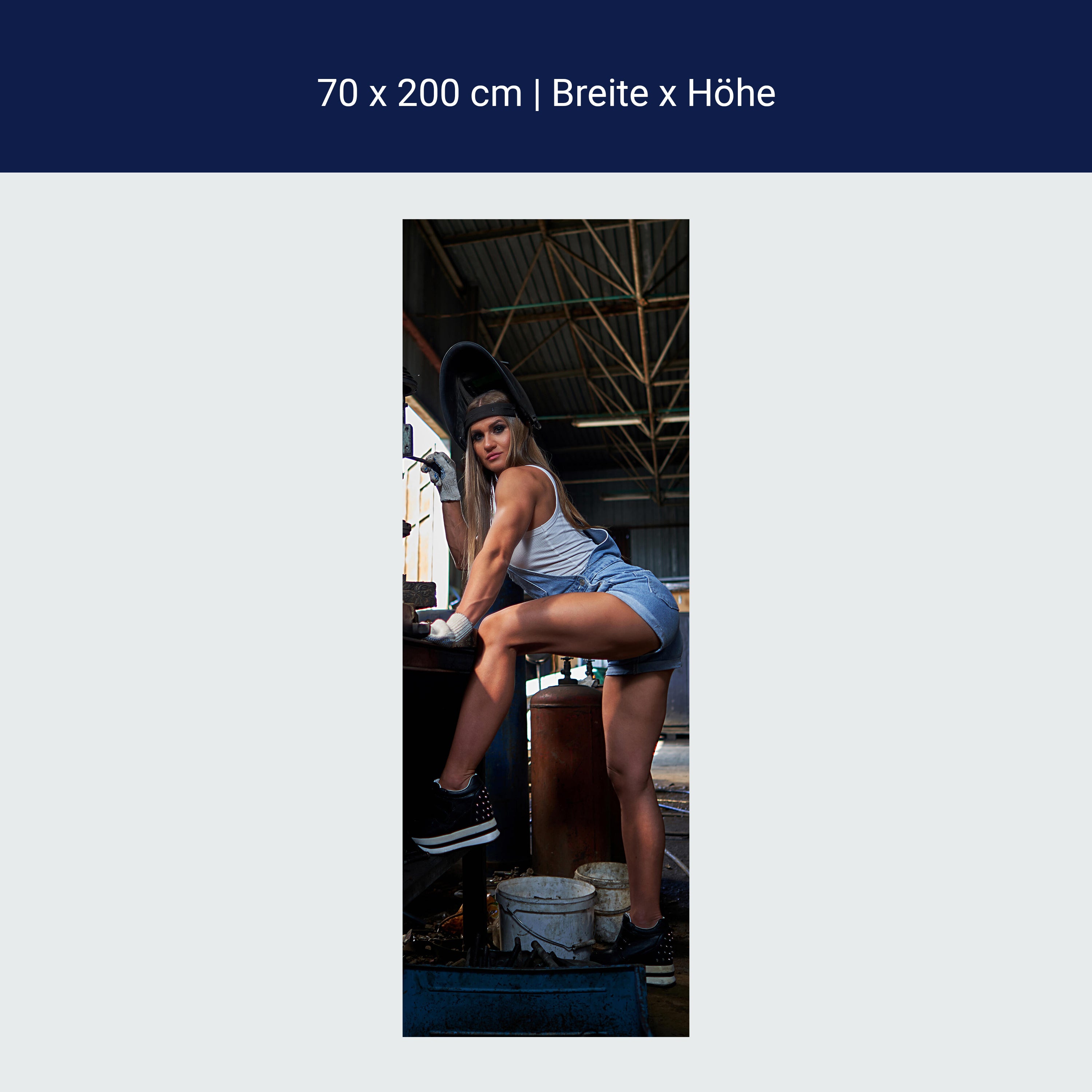 Türtapete Frau, Werkstatt, Halle M1433 Türtapete Frau, Werkstatt, Halle M1433