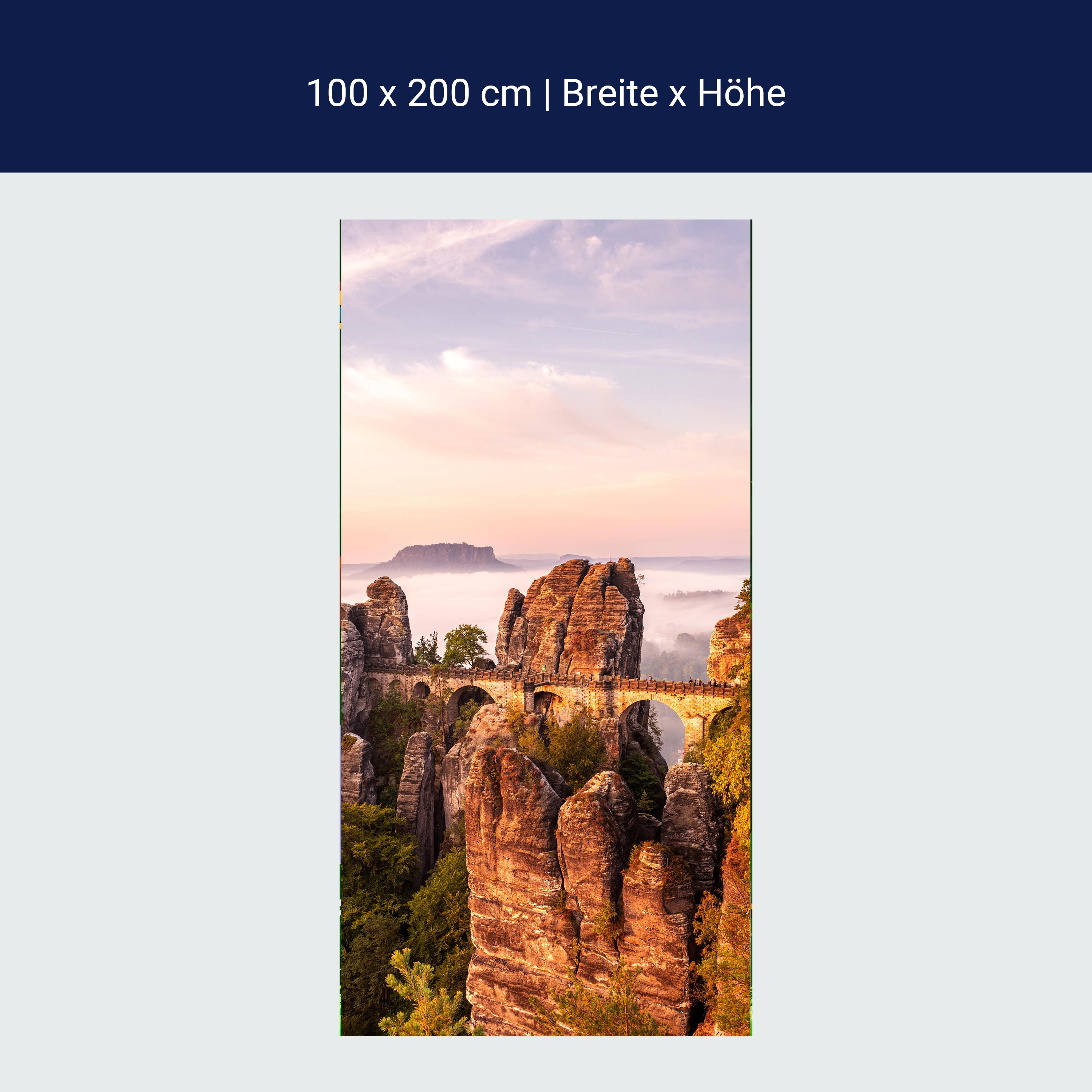 Türtapete Sächsische Schweiz, Bastei, Berge M1438 Türtapete Sächsische Schweiz, Bastei, Berge M1438