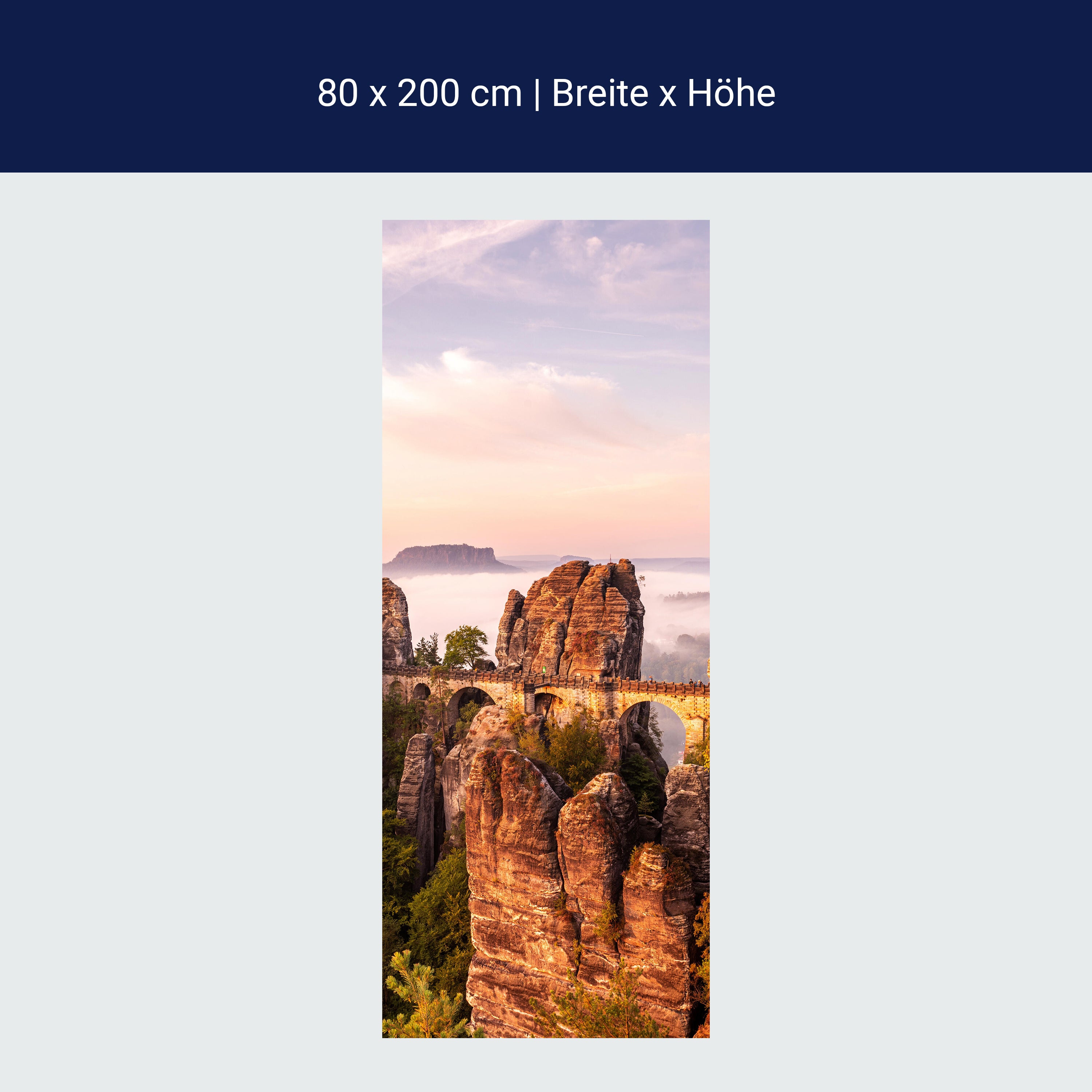 Türtapete Sächsische Schweiz, Bastei, Berge M1438 Türtapete Sächsische Schweiz, Bastei, Berge M1438