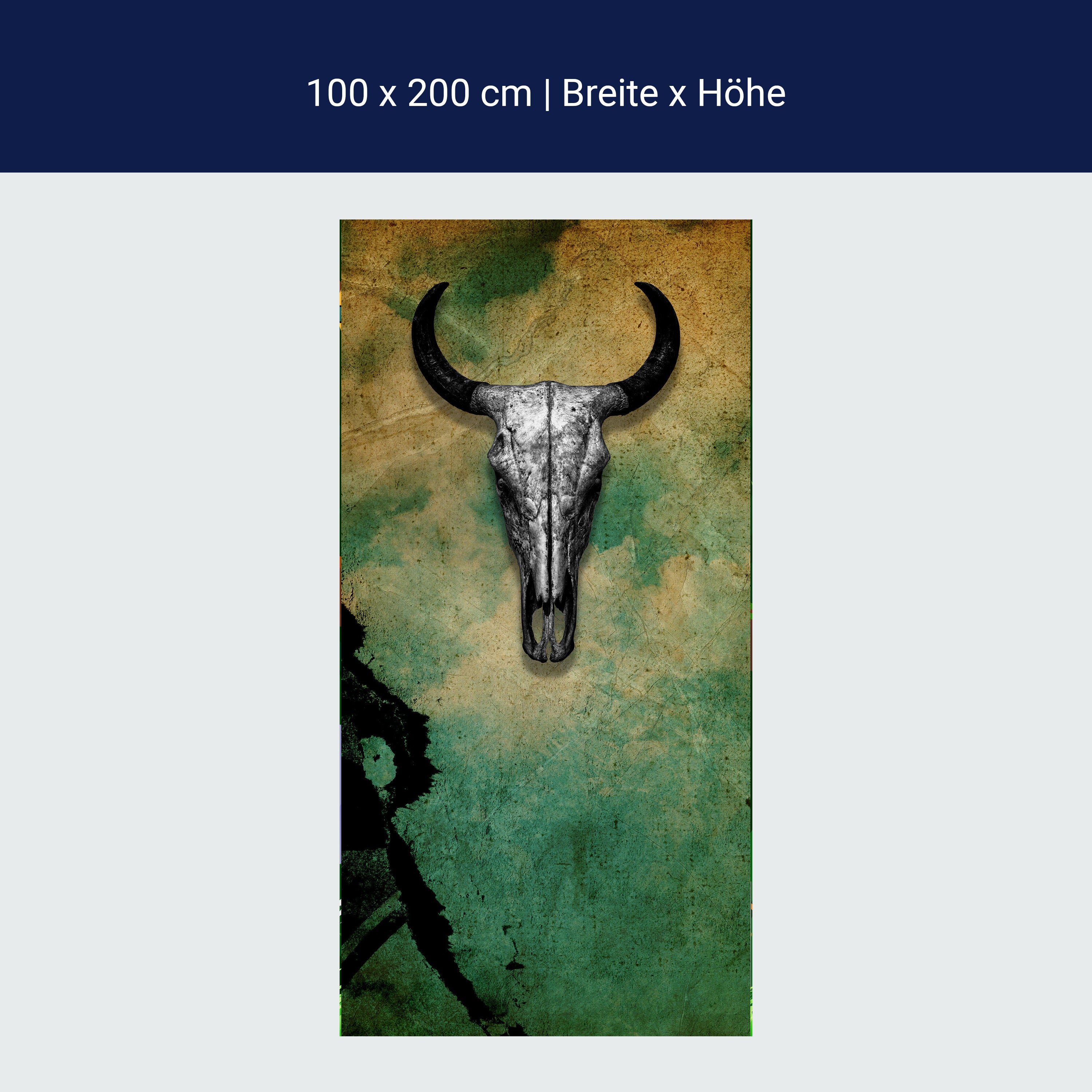 Türtapete Kuh, Totenkopf, Schädel, Western M1442 Türtapete Kuh, Totenkopf, Schädel, Western M1442