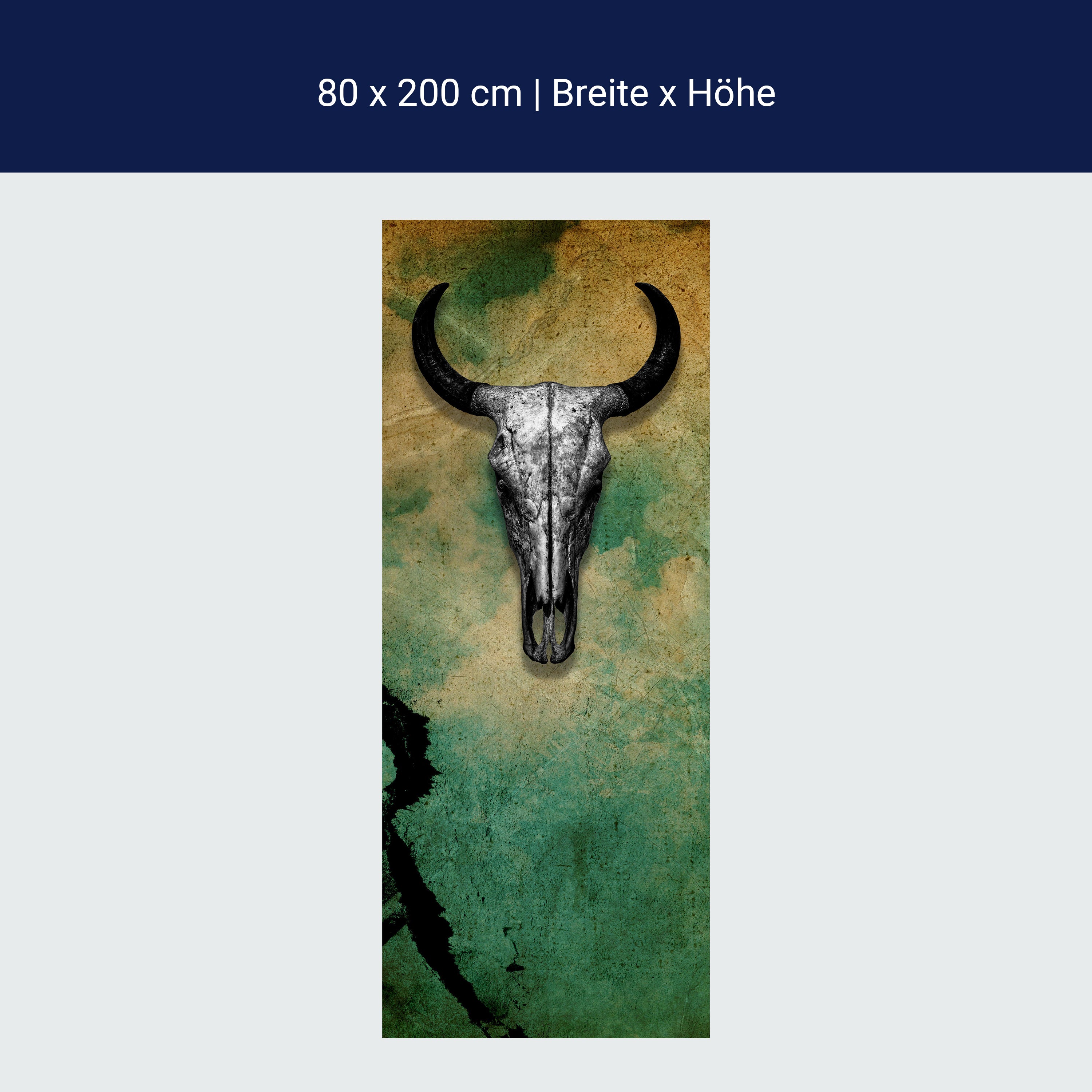 Türtapete Kuh, Totenkopf, Schädel, Western M1442 Türtapete Kuh, Totenkopf, Schädel, Western M1442