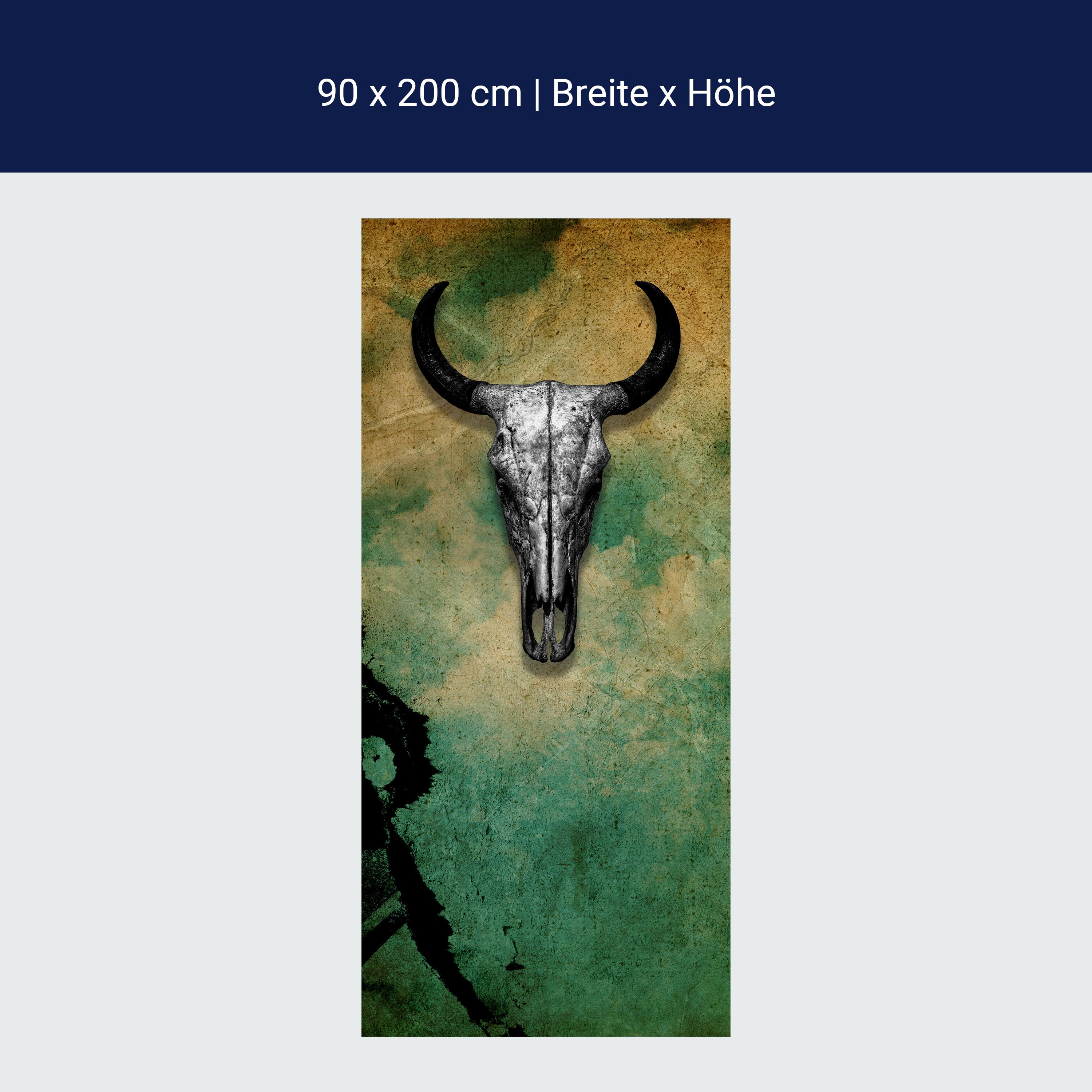 Türtapete Kuh, Totenkopf, Schädel, Western M1442 Türtapete Kuh, Totenkopf, Schädel, Western M1442