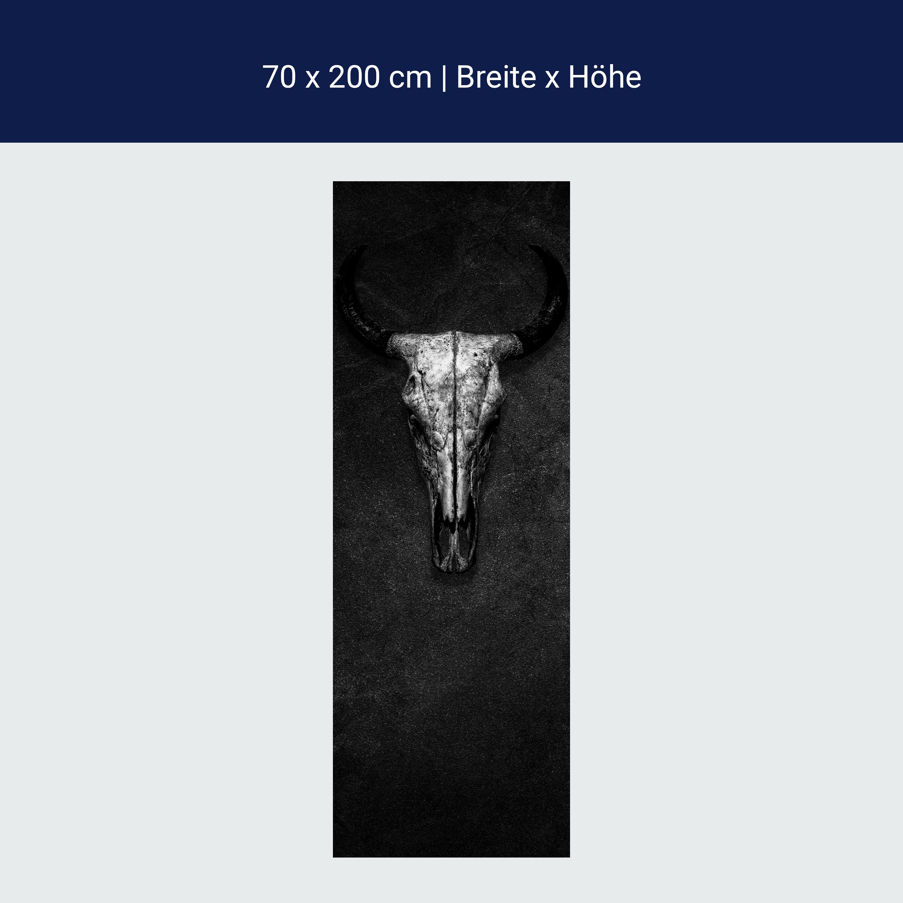 Türtapete Kuh, Totenkopf, Schädel, Beton M1445 Türtapete Kuh, Totenkopf, Schädel, Beton M1445