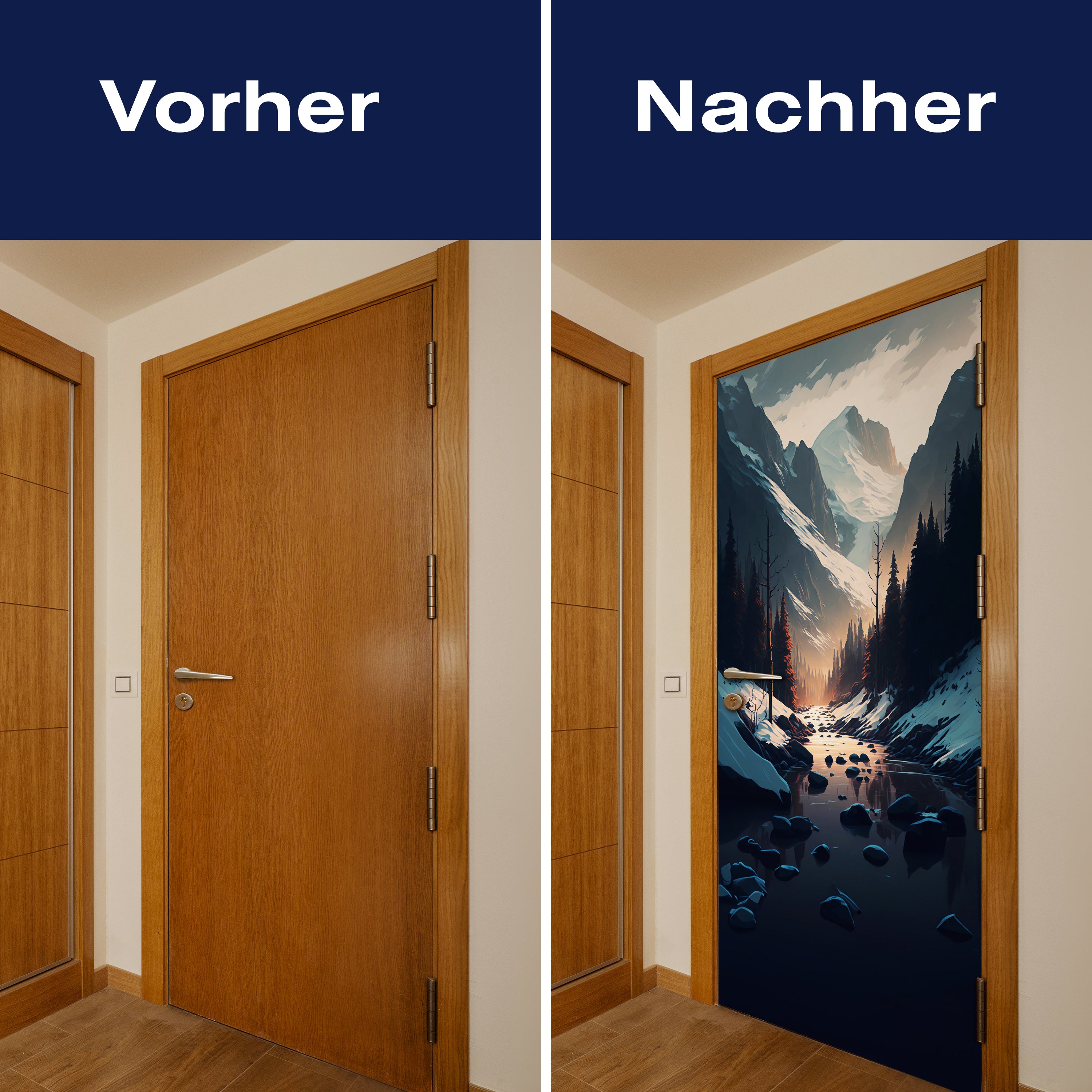 Türtapete Berge, Bach, Winter, Wald M1448 - Bild 10 Türtapete Berge, Bach, Winter, Wald M1448 - Bild 10