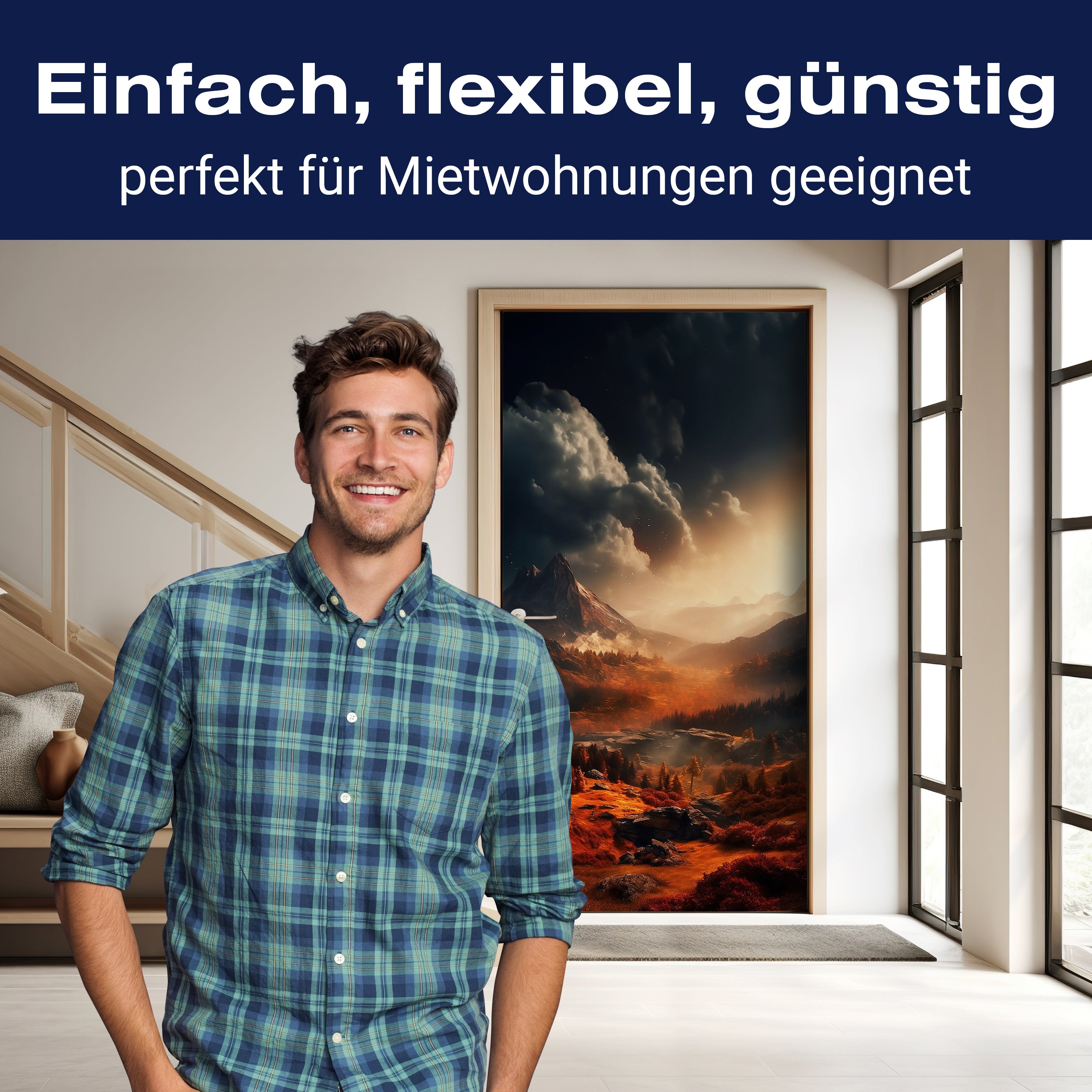 Türtapete Landschaft, Wald, Herbst, Berge M1449 - Bild 3 Türtapete Landschaft, Wald, Herbst, Berge M1449 - Bild 3