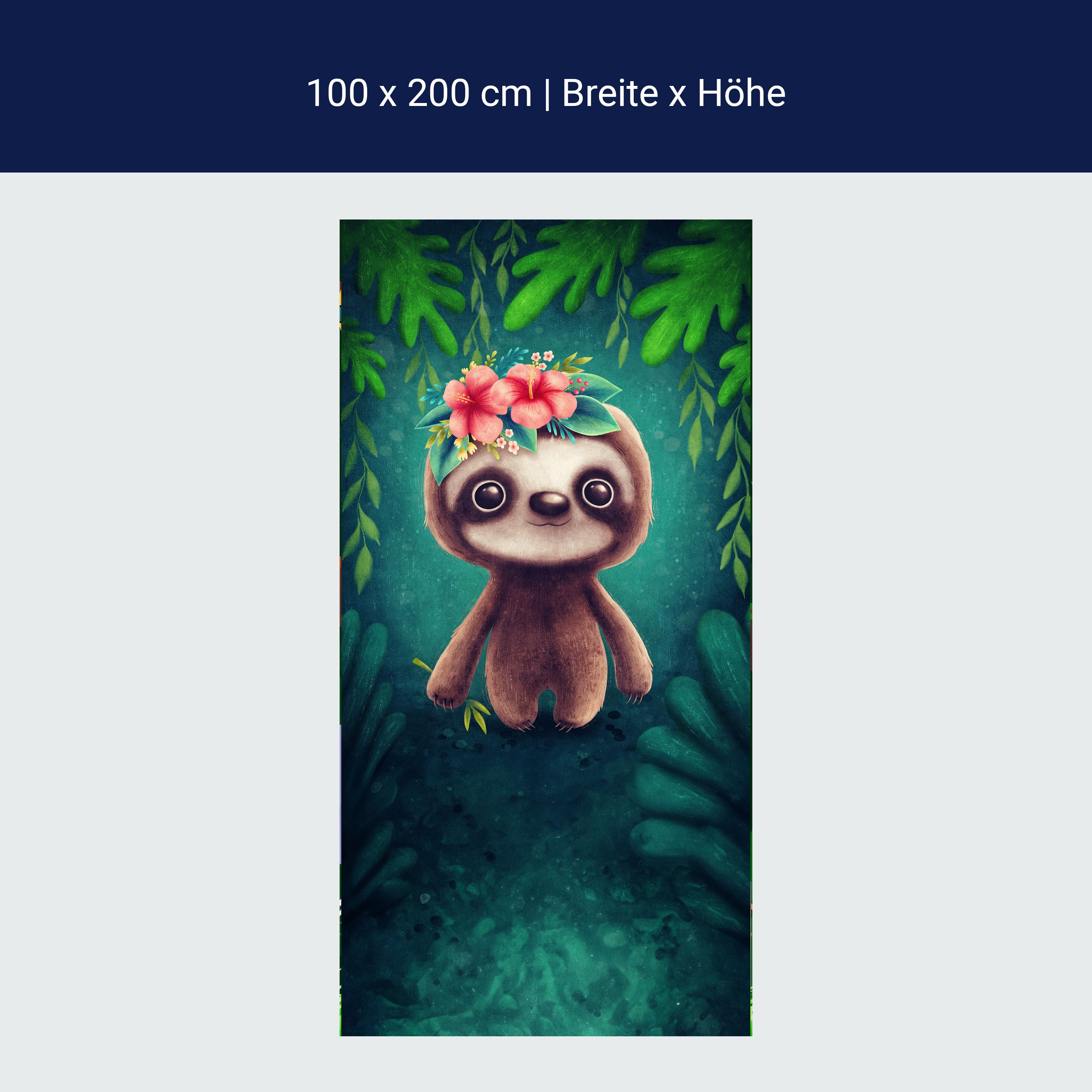 Türtapete Faultier, Illustration M1453 Türtapete Faultier, Illustration M1453