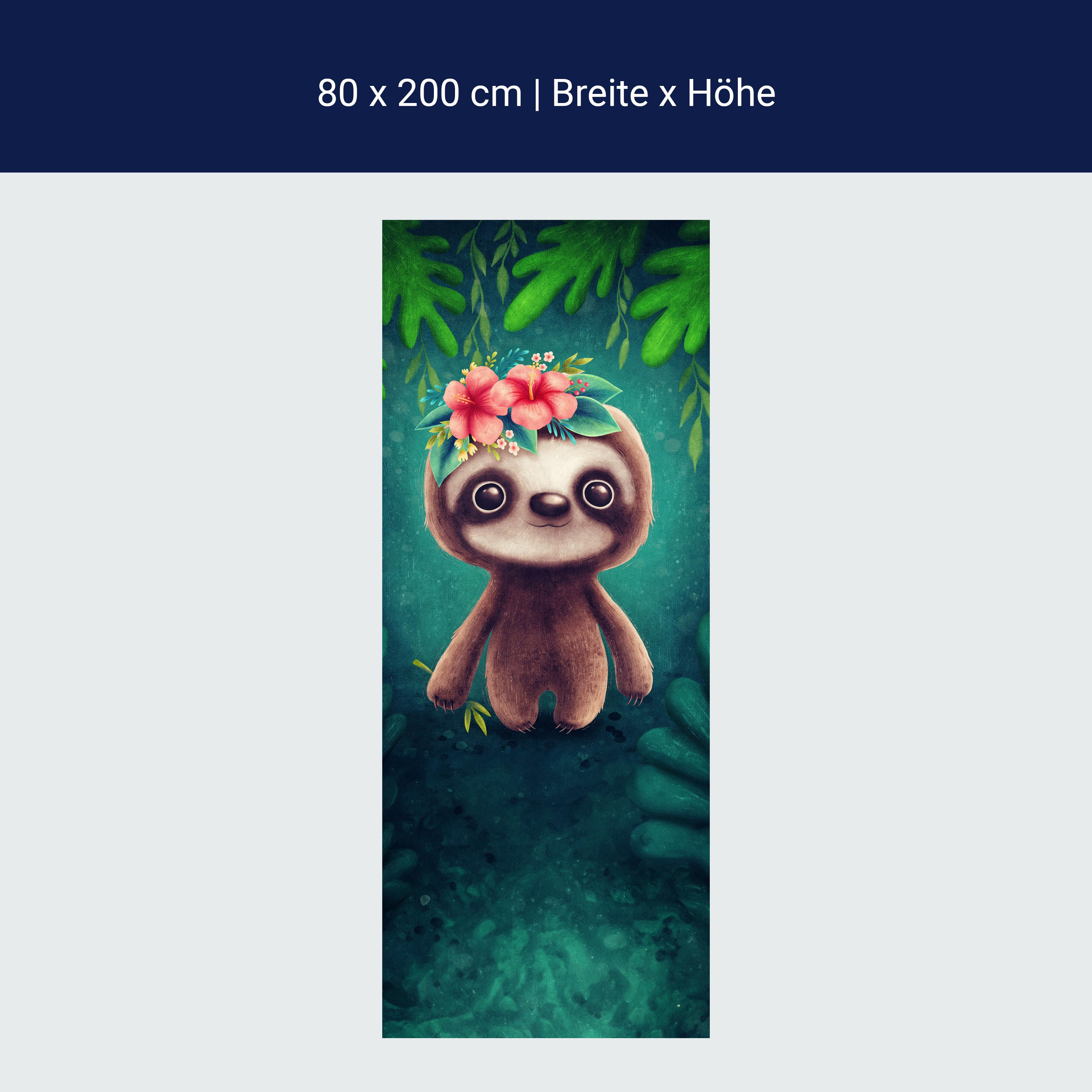 Türtapete Faultier, Illustration M1453 Türtapete Faultier, Illustration M1453