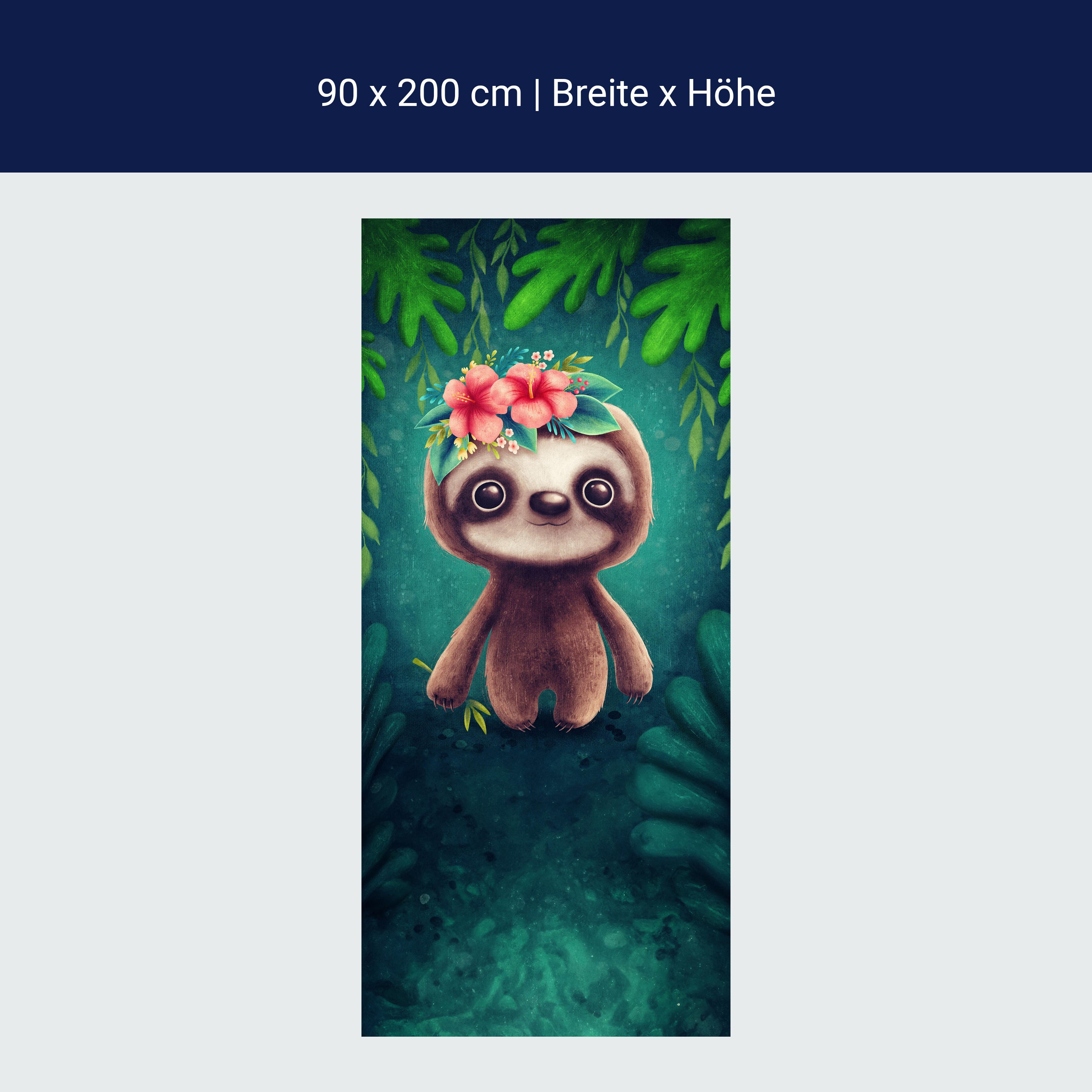 Türtapete Faultier, Illustration M1453 Türtapete Faultier, Illustration M1453