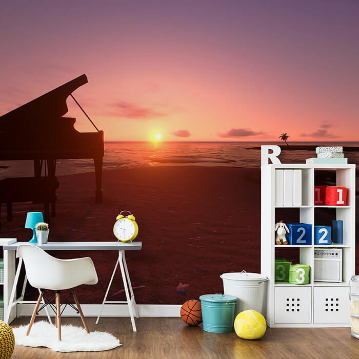 Fototapete Strand Sonnenuntergang Meer M1454 - Bild 1 Fototapete Strand Sonnenuntergang Meer M1454 - Bild 1