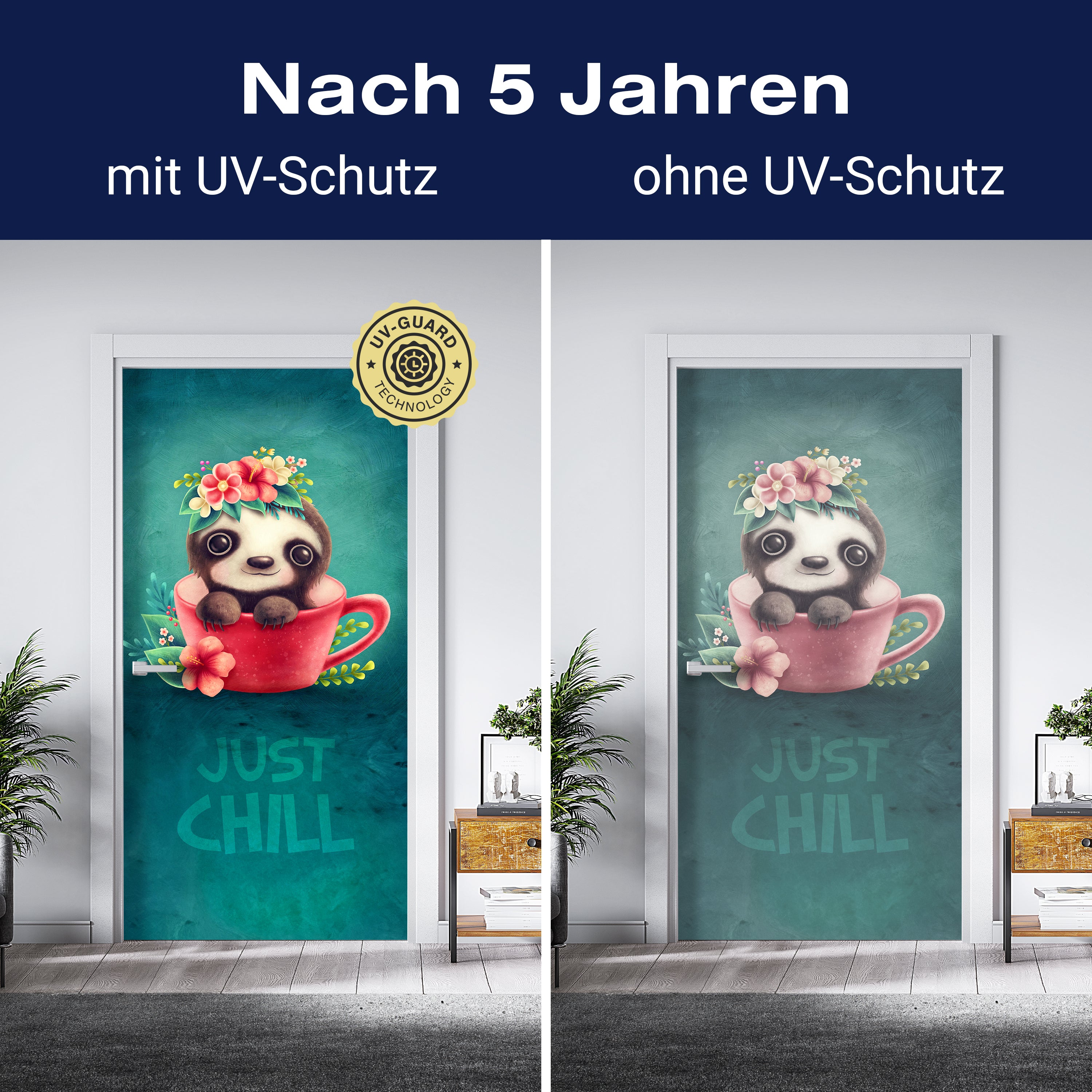 Türtapete Faultier, Illustration, Just Chill M1454 - Bild 4 Türtapete Faultier, Illustration, Just Chill M1454 - Bild 4