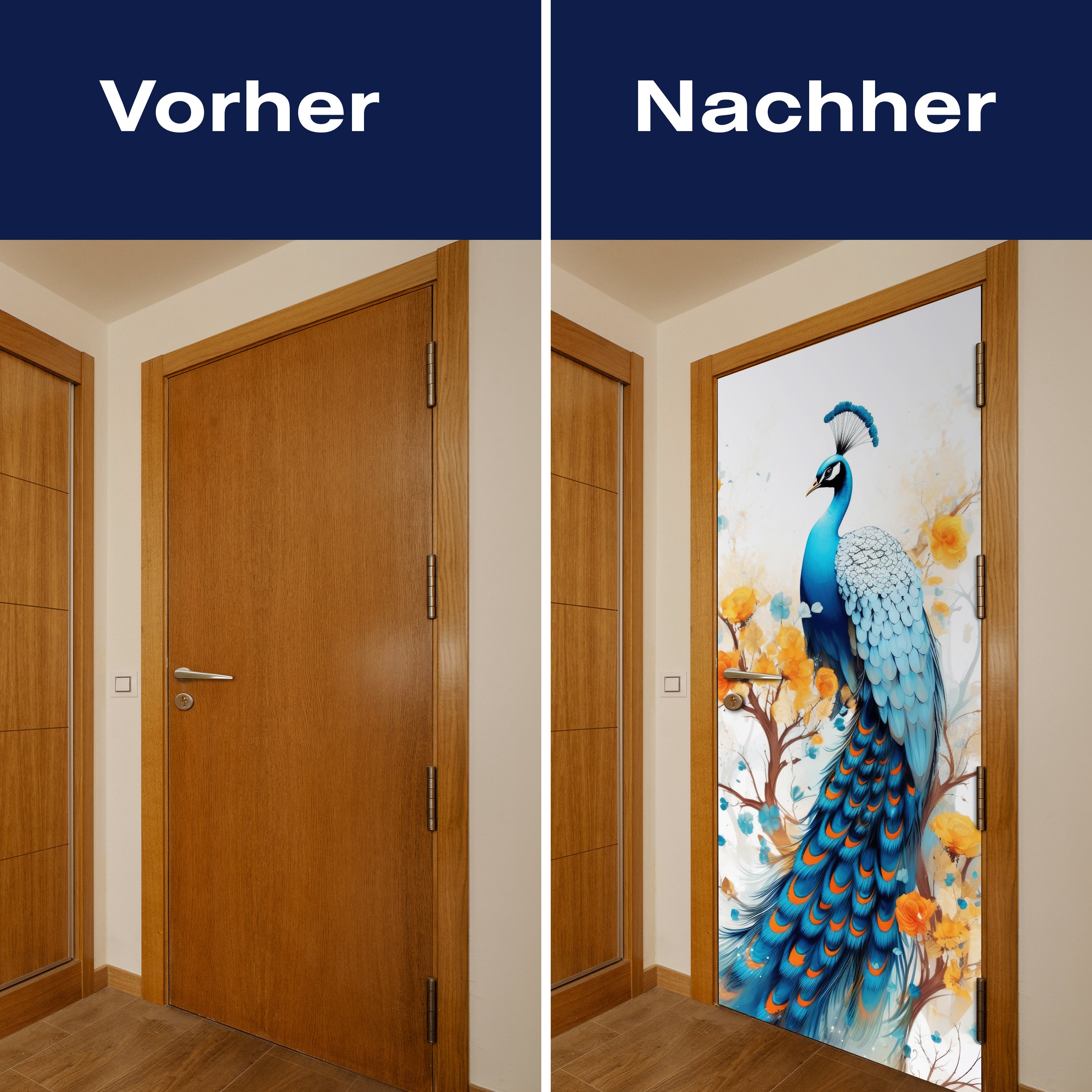 Türtapete Pfau, Illustration, Federn M1455 - Bild 10 Türtapete Pfau, Illustration, Federn M1455 - Bild 10