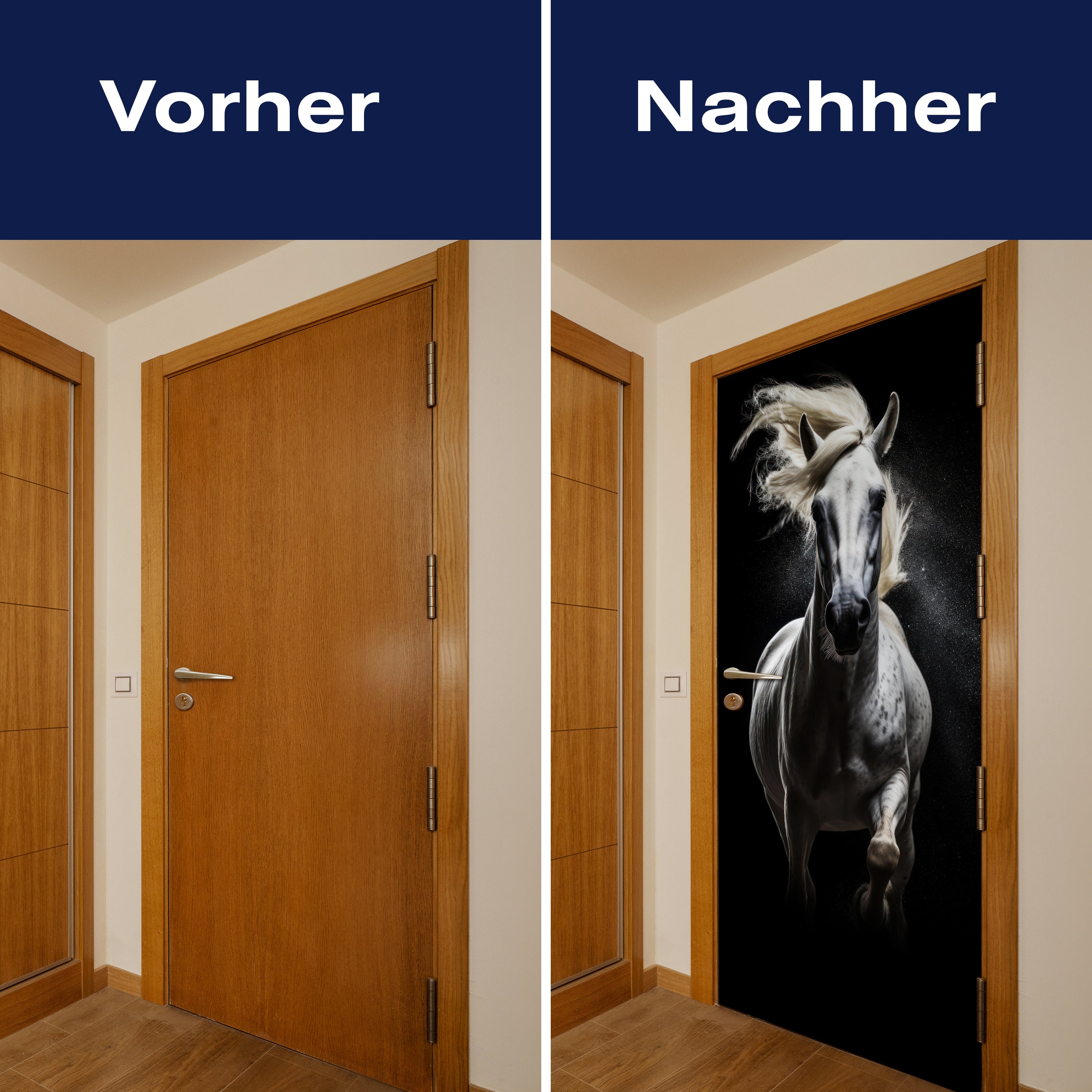 Türtapete weißes Pferd, Schimmel M1458 - Bild 10 Türtapete weißes Pferd, Schimmel M1458 - Bild 10