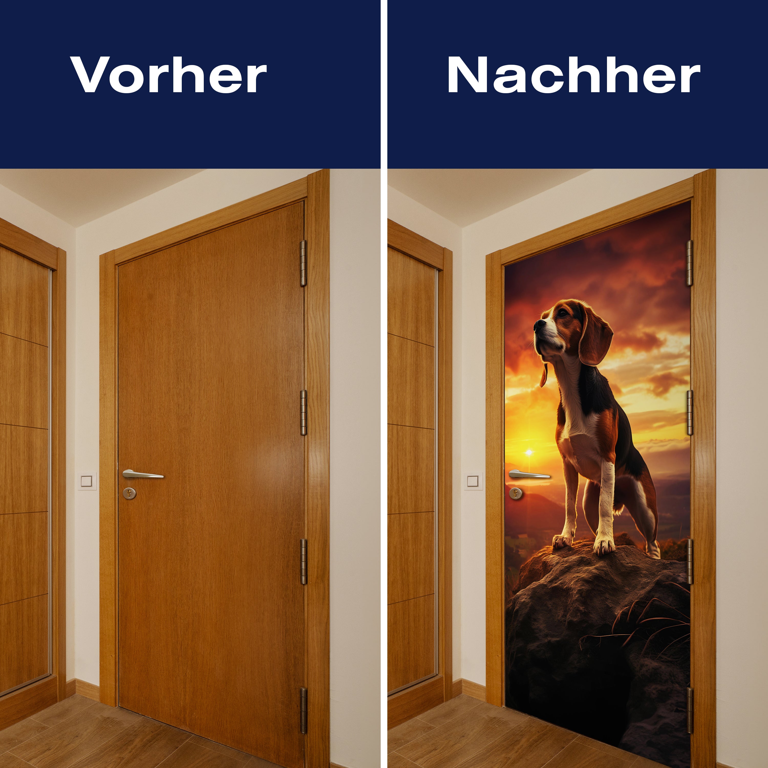 Türtapete Hund, Beagle, Felsen M1461 - Bild 10 Türtapete Hund, Beagle, Felsen M1461 - Bild 10