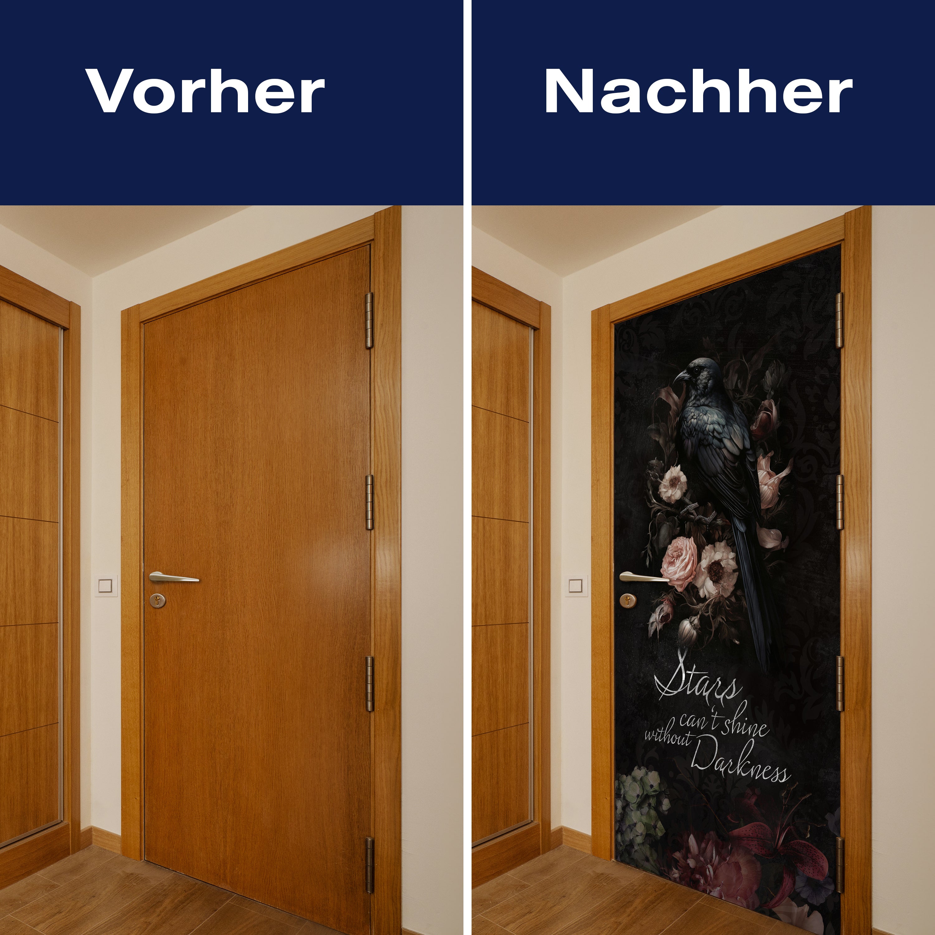 Türtapete Rabe, Gothic, Totenkopf, Spruch M1463 - Bild 10 Türtapete Rabe, Gothic, Totenkopf, Spruch M1463 - Bild 10