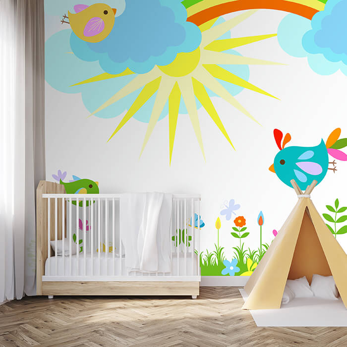 Fototapete heller Frühling Regenbogen M1464 - Bild 1 Fototapete heller Frühling Regenbogen M1464 - Bild 1